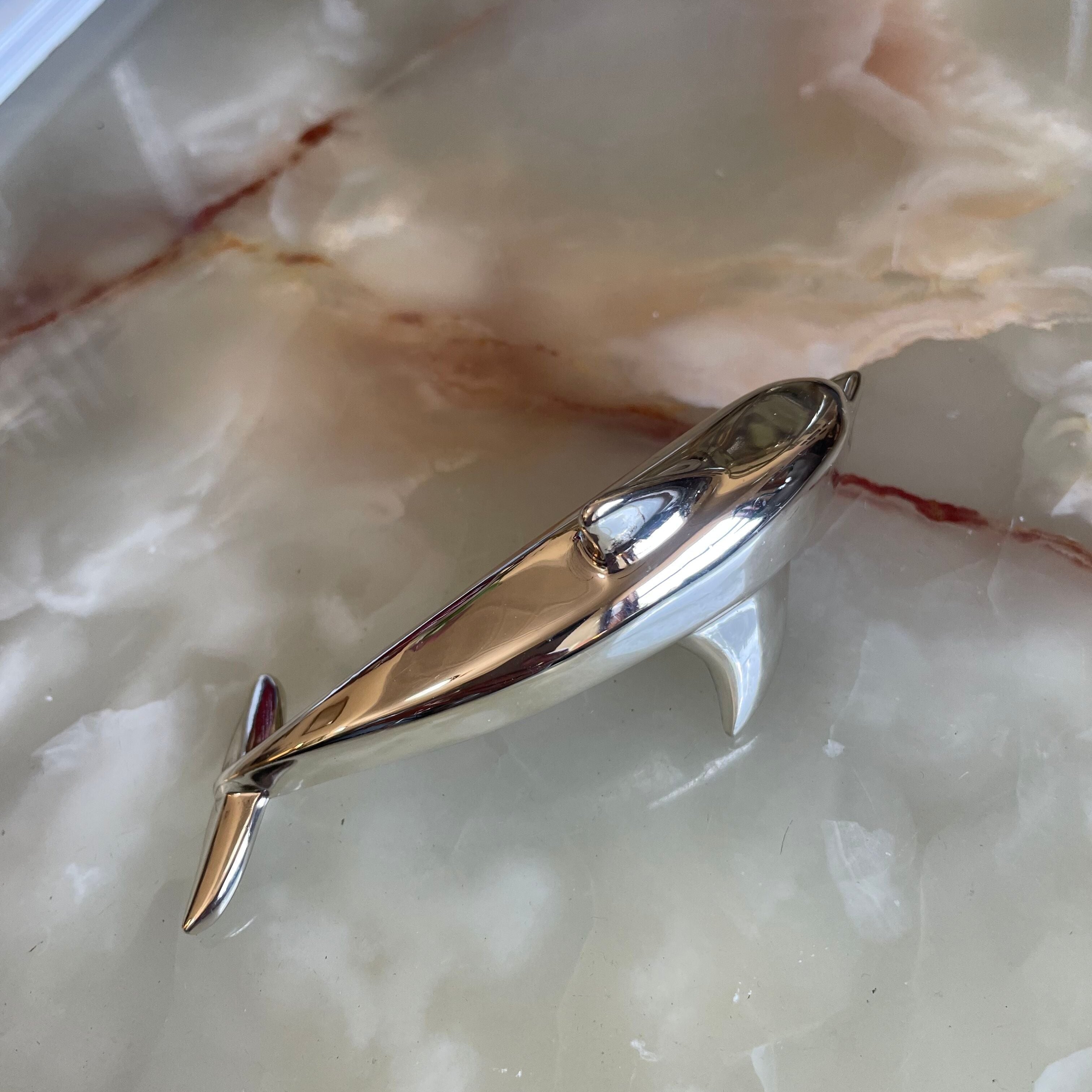 Christofle Silver Plated Dolphin Figurine