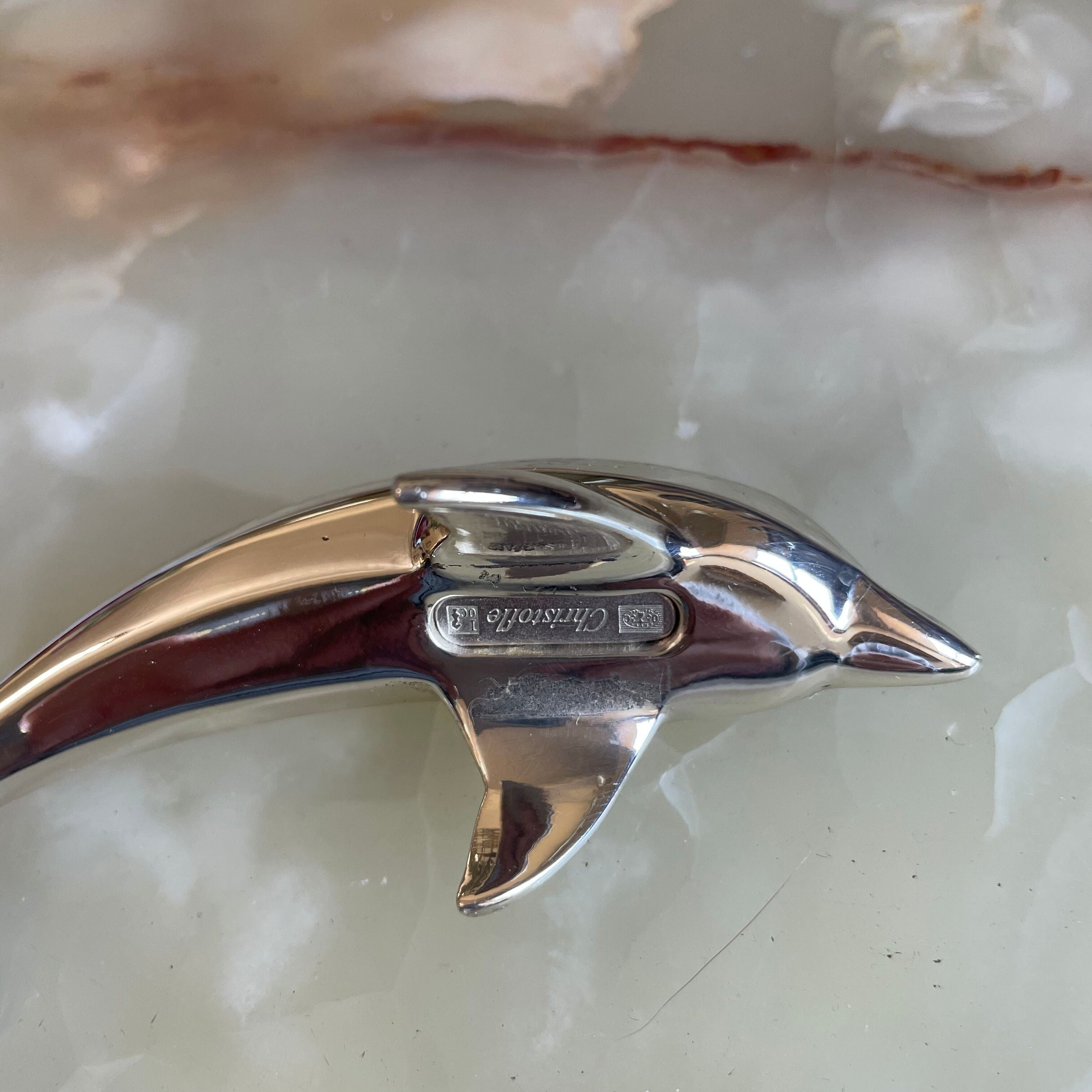 Christofle Silver Plated Dolphin Figurine