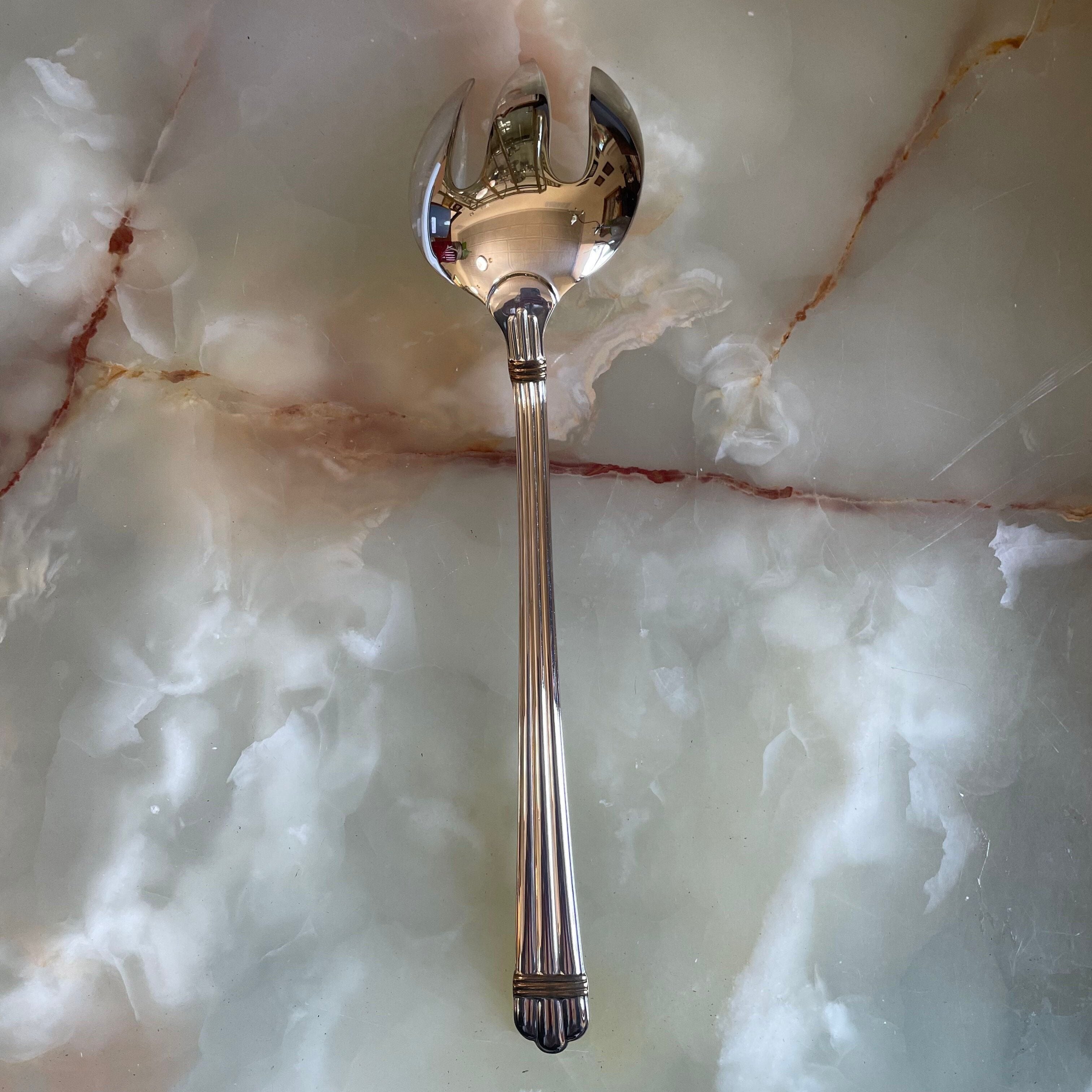 Christofle Aria Gold Ring Salad Serving Fork