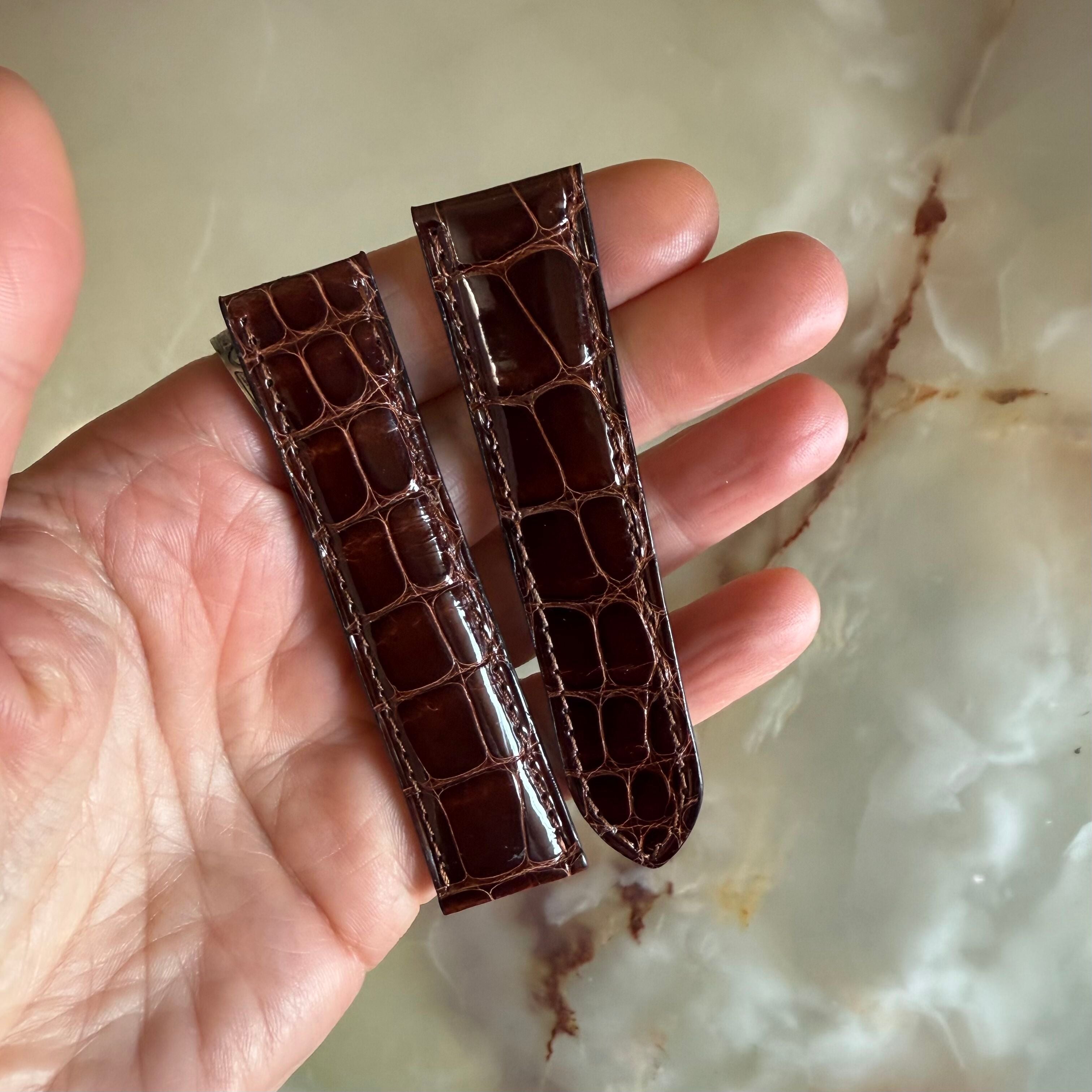 Authentic Cartier Brown Alligator Watch Strap Band 20mm KD18DR94