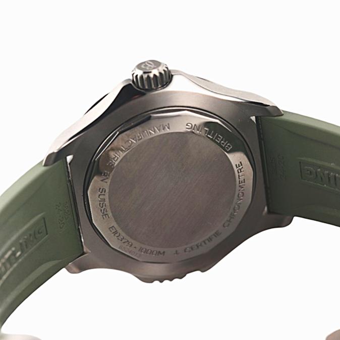 Breitling Superocean Automatic 46 Super Diver Titanium Khaki Green Watch E10379