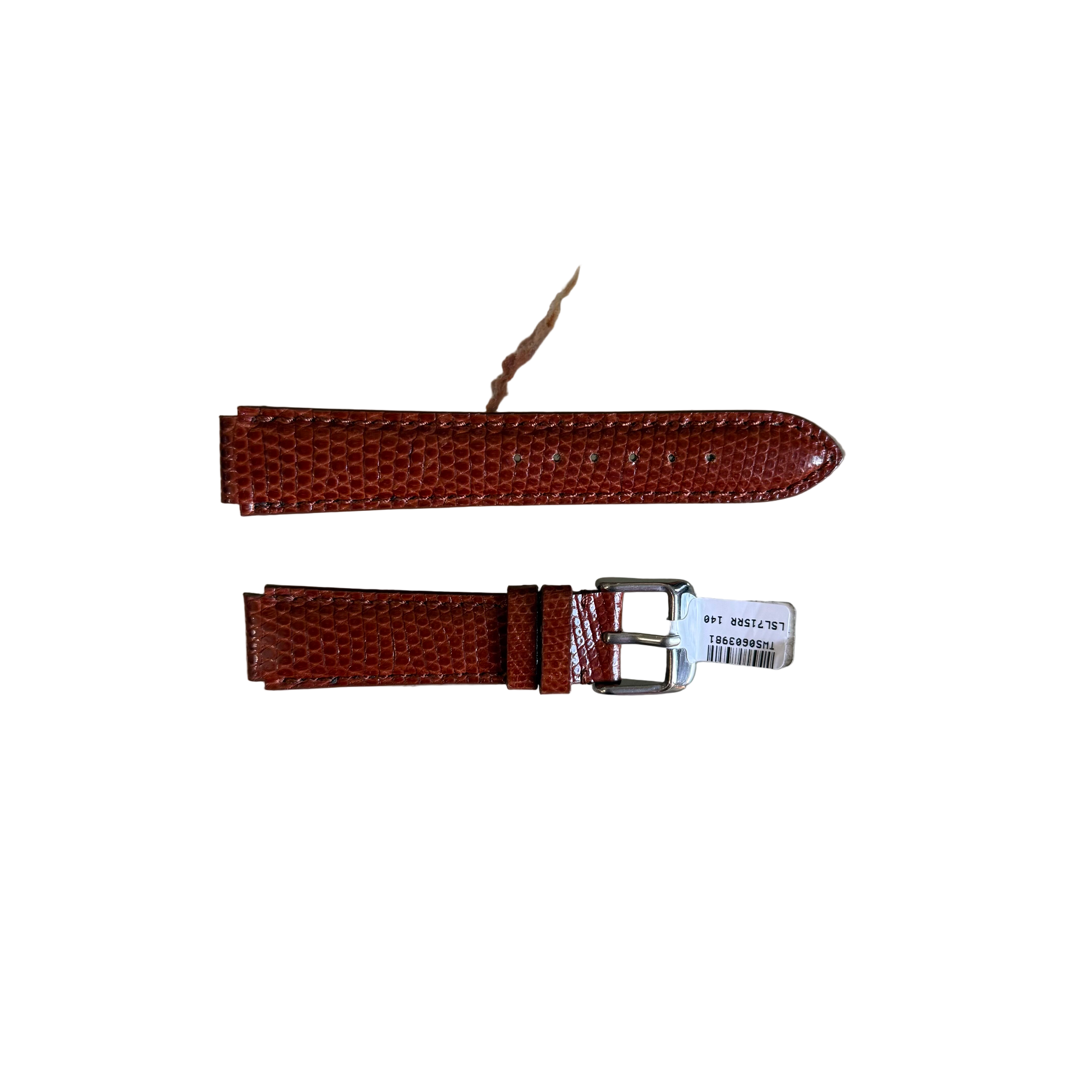 Genuine Lizard Brown Watch Strap Band 18mm Padded & Stitched w Buckle