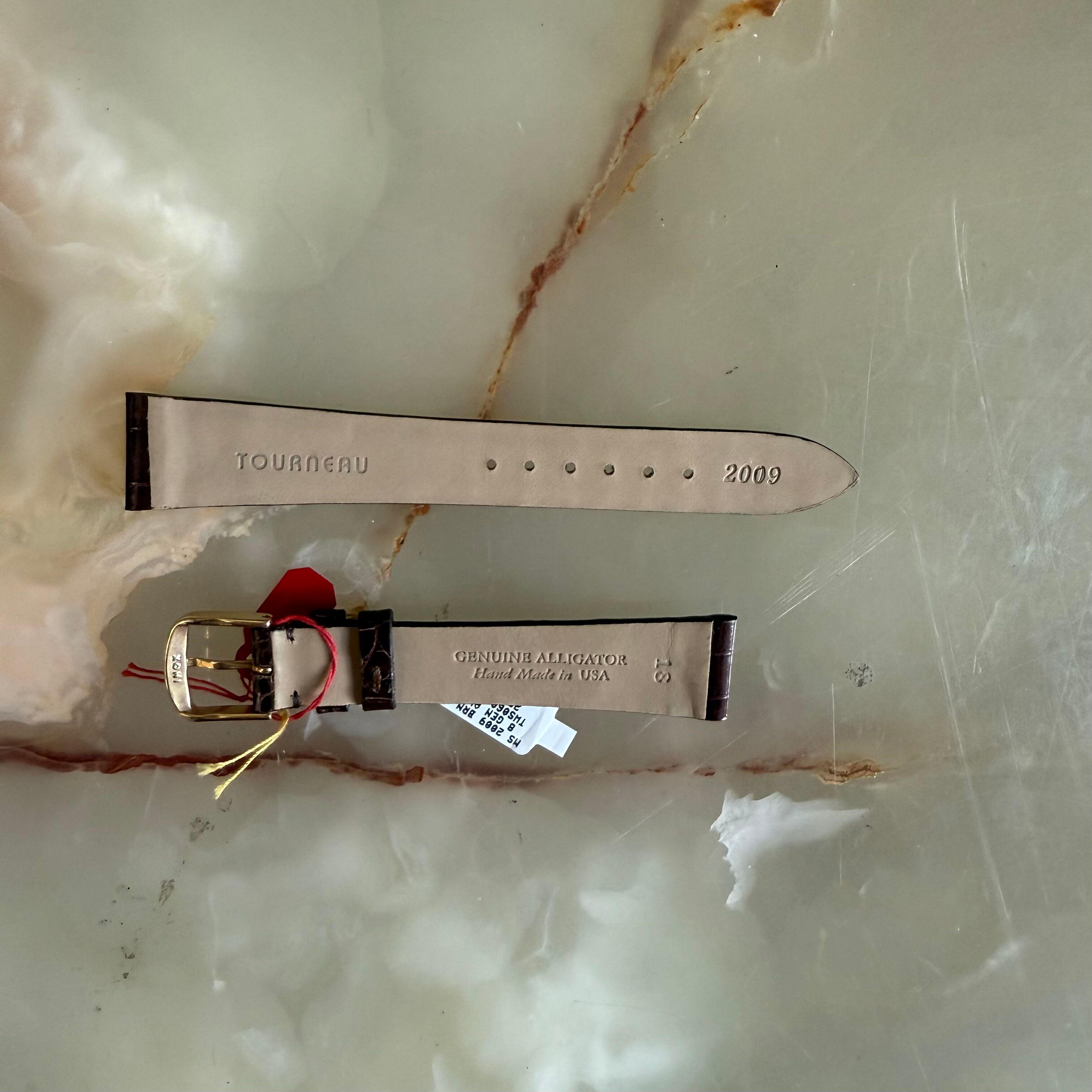 Genuine Alligator Brown Watch Strap Band 18mm Padded & Stitched w Buckle