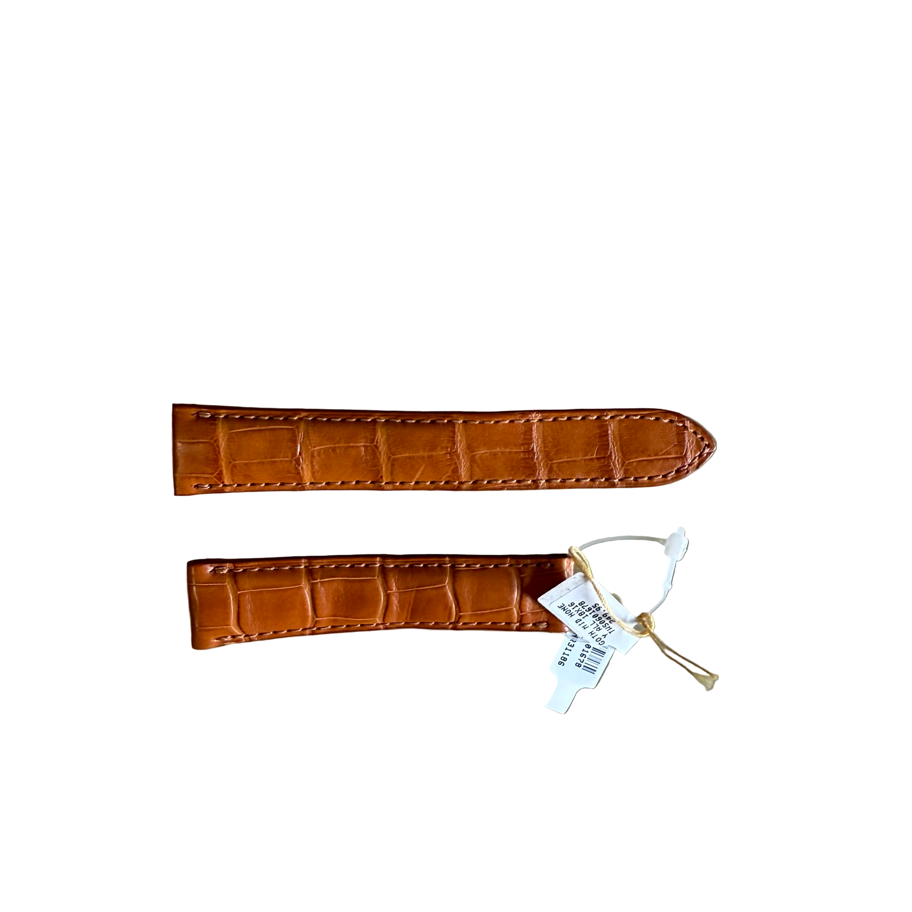 Genuine Alligator Brown Watch Strap Band 18mm Padded & Stitched
