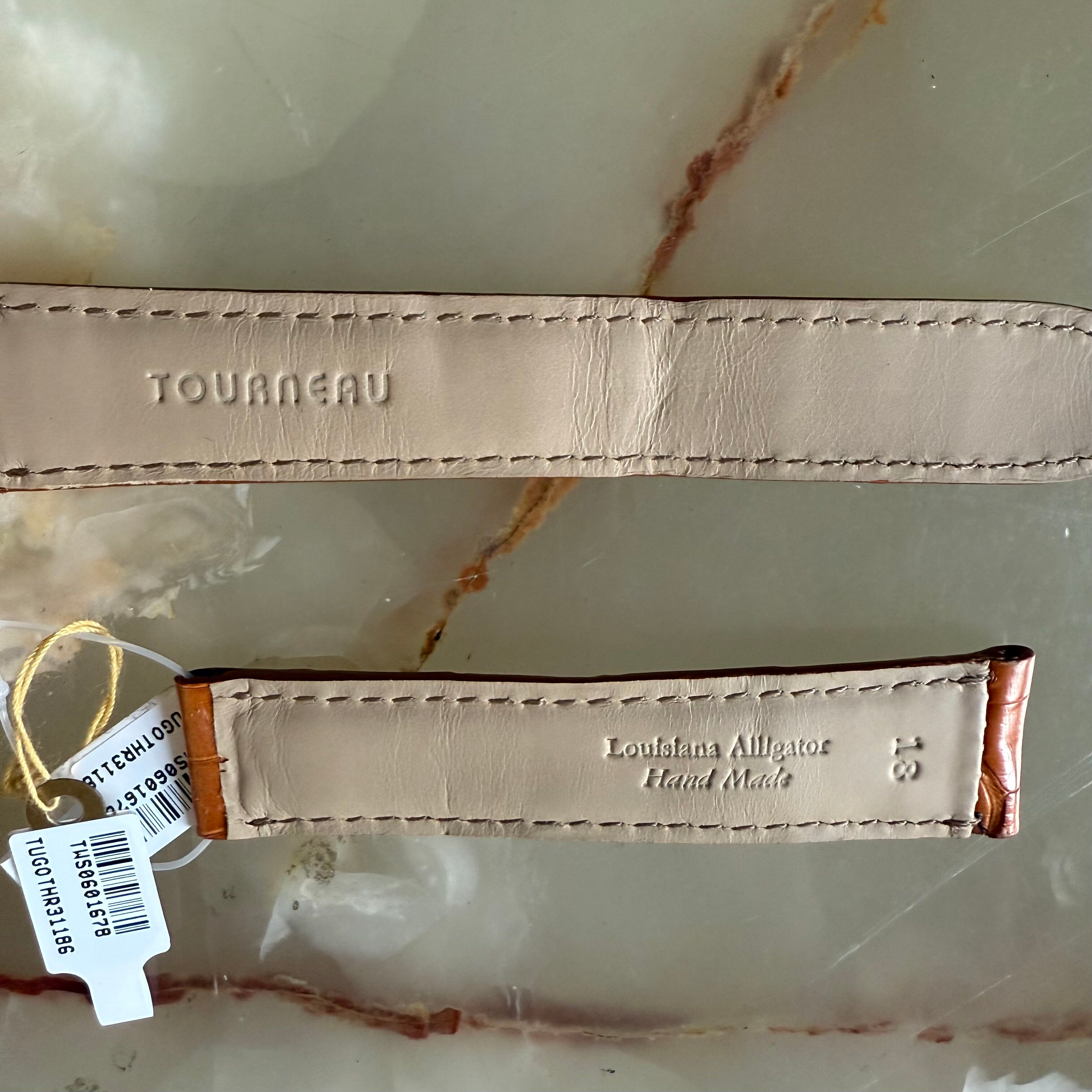 Genuine Alligator Brown Watch Strap Band 18mm Padded & Stitched