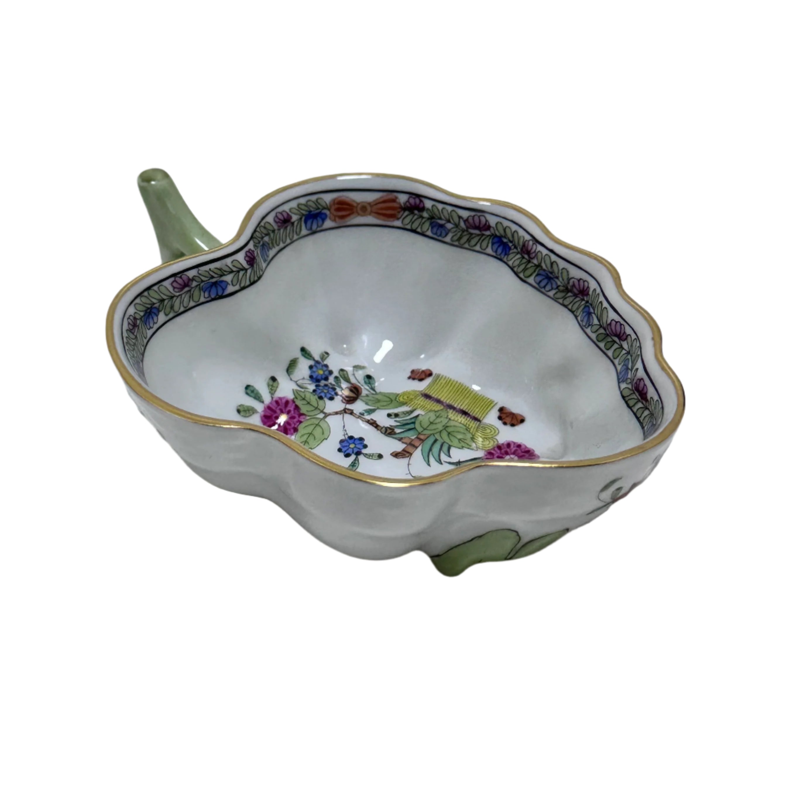 Herend Indian Basket Leaf Motif Small Bowl 680/AP