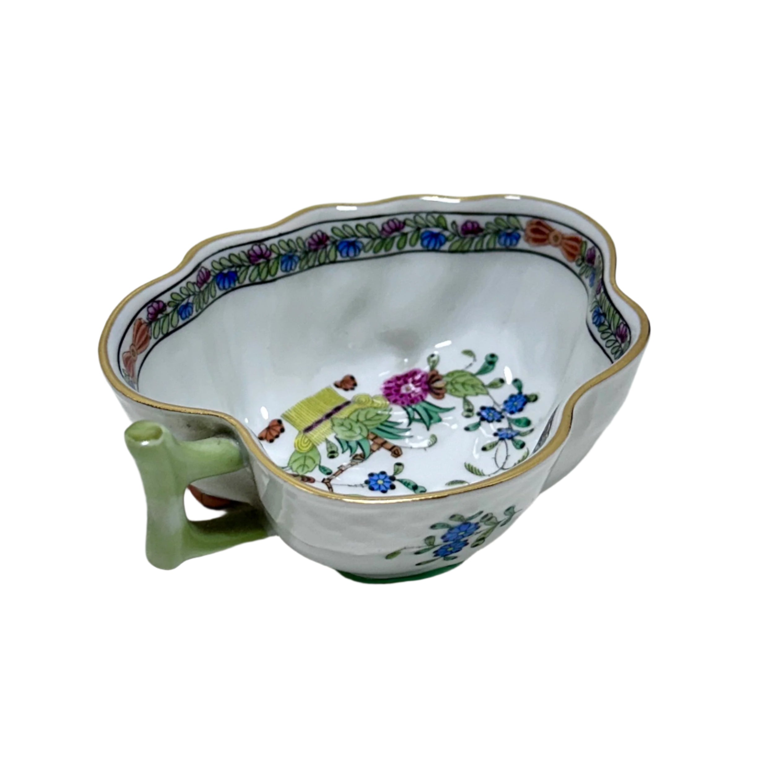 Herend Indian Basket Leaf Motif Small Bowl 680/AP