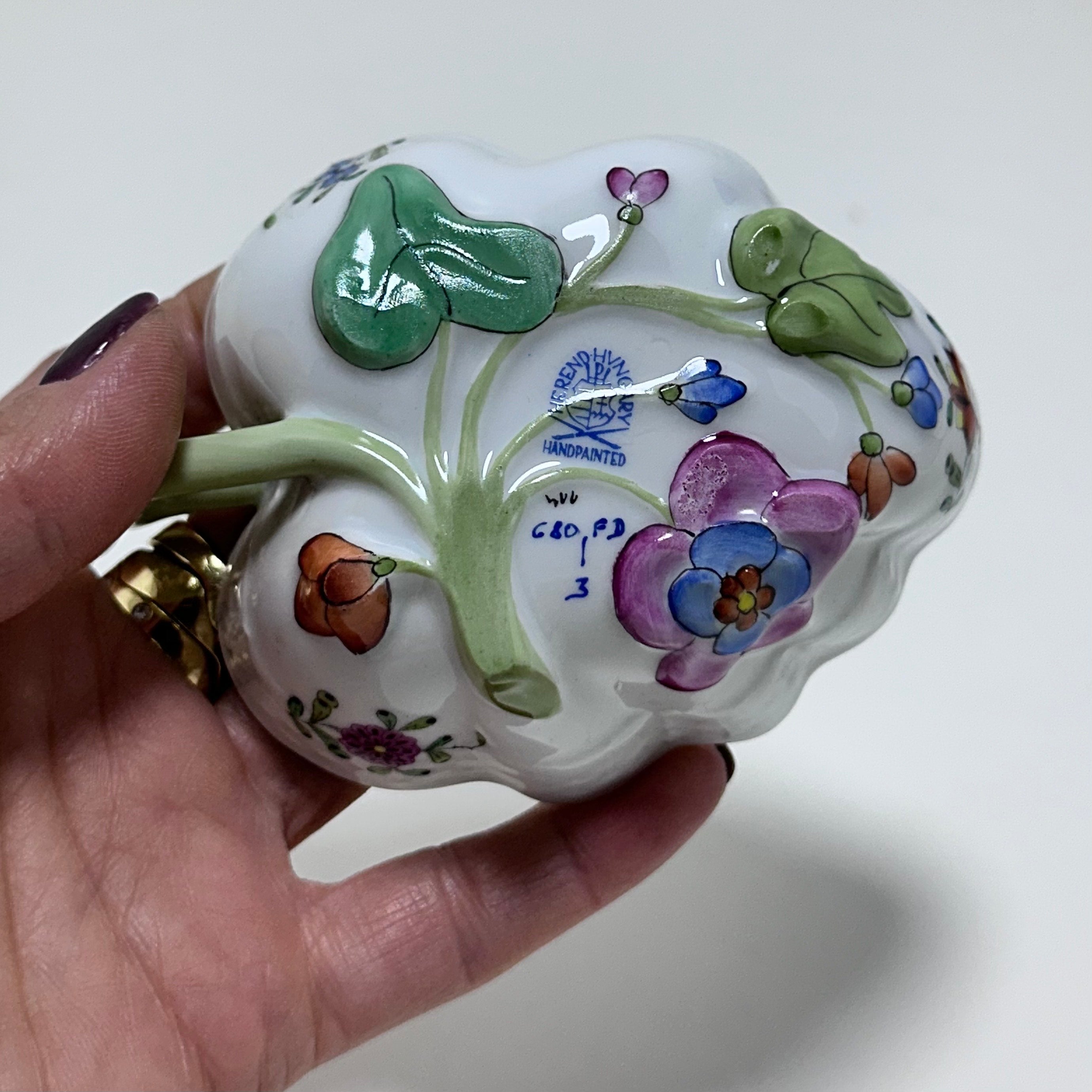 Herend Indian Basket Leaf Motif Small Bowl 680/AP