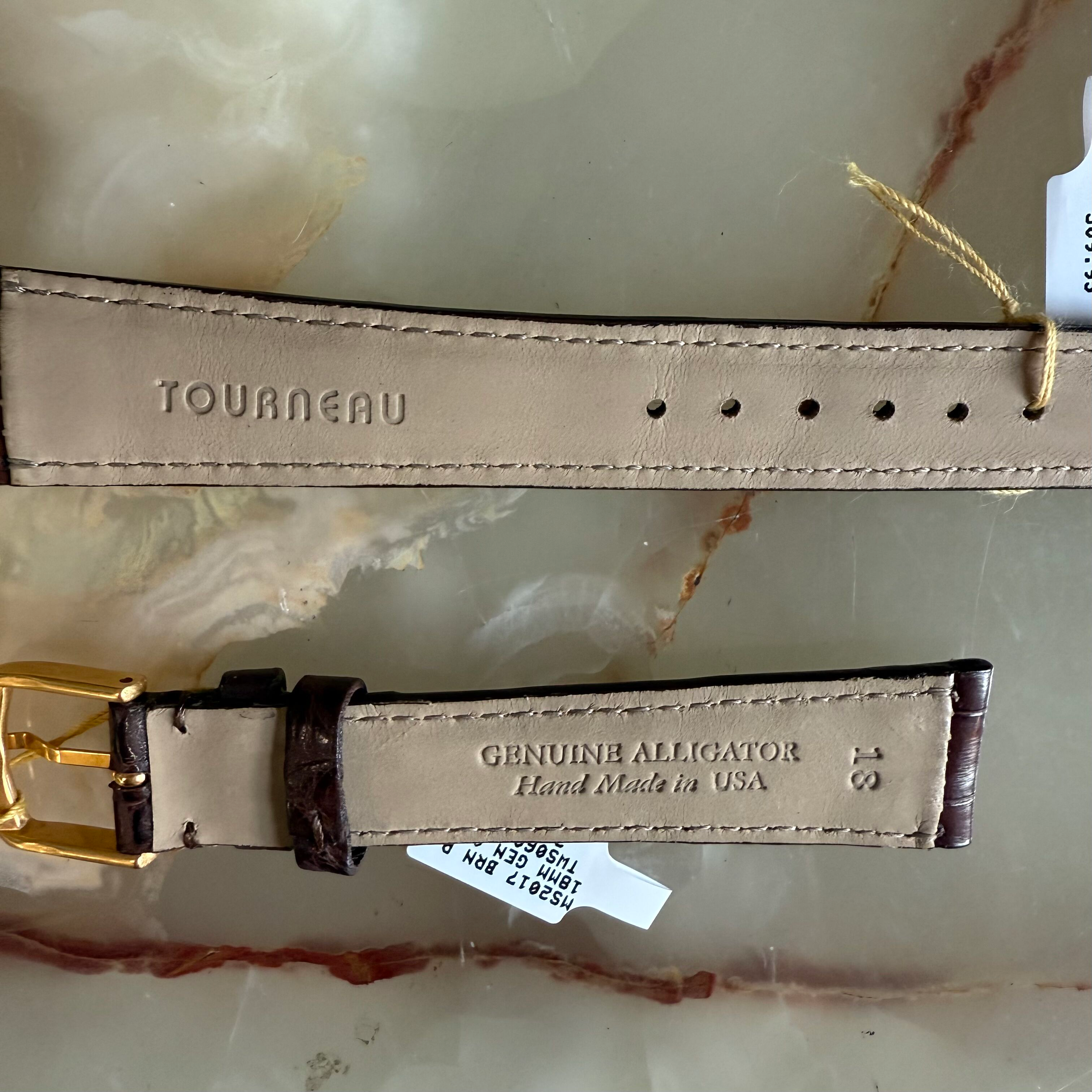 Genuine Alligator Brown Watch Strap Band 18mm Padded & Stitched w Buckle