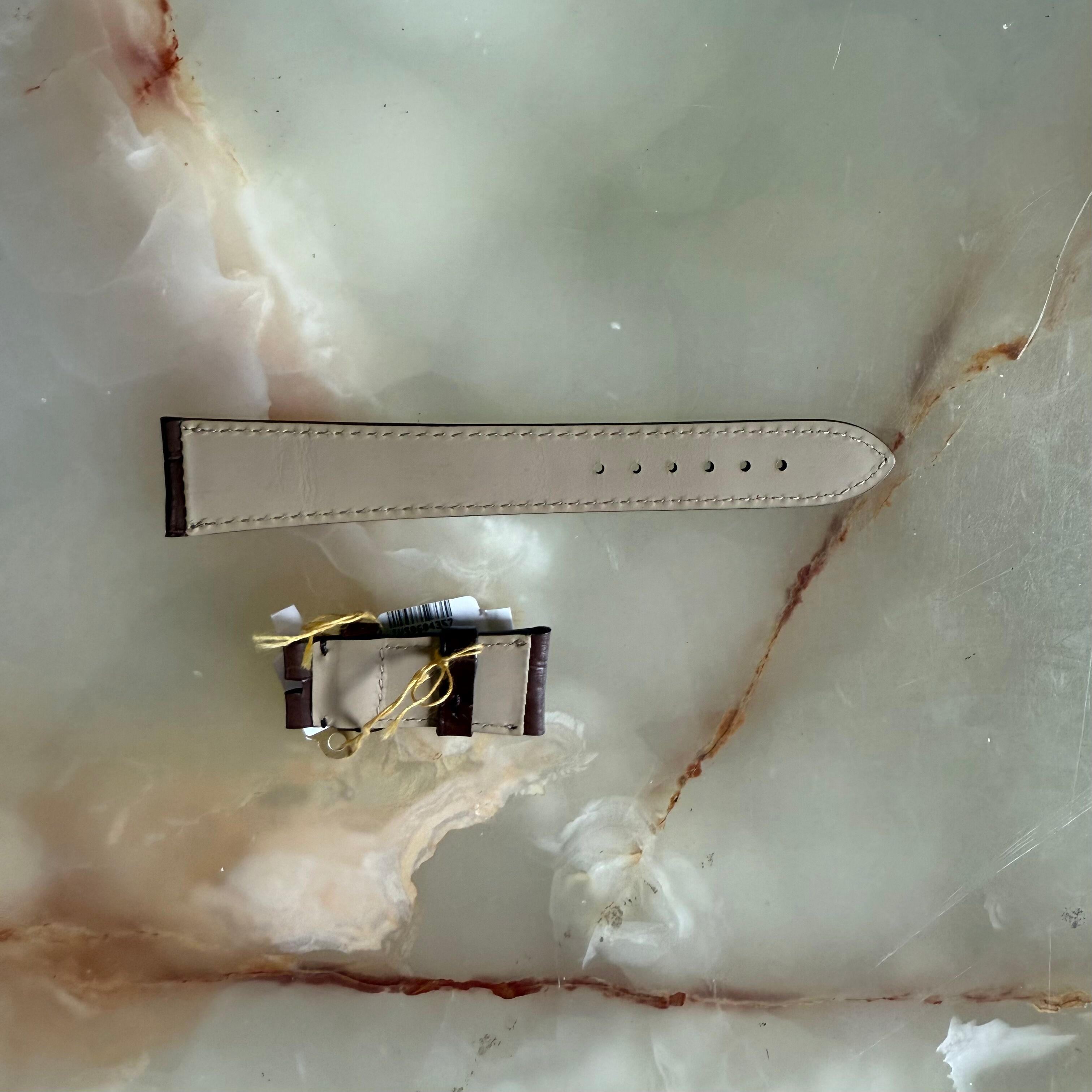 Genuine Alligator Brown Watch Strap Band 20mm Padded & Stitched