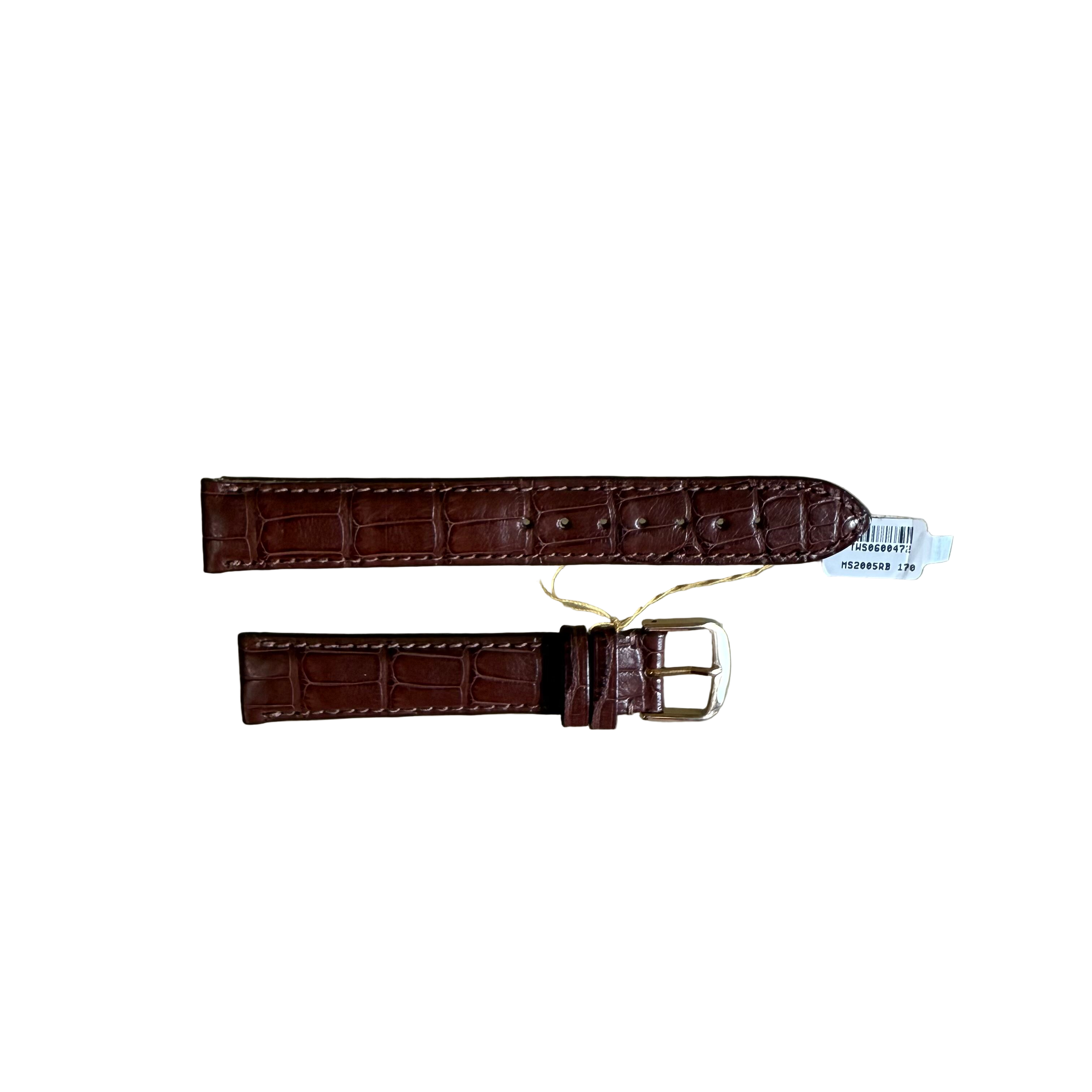 Genuine Alligator Brown Watch Strap Band 17mm Padded & Stitched w Buckle