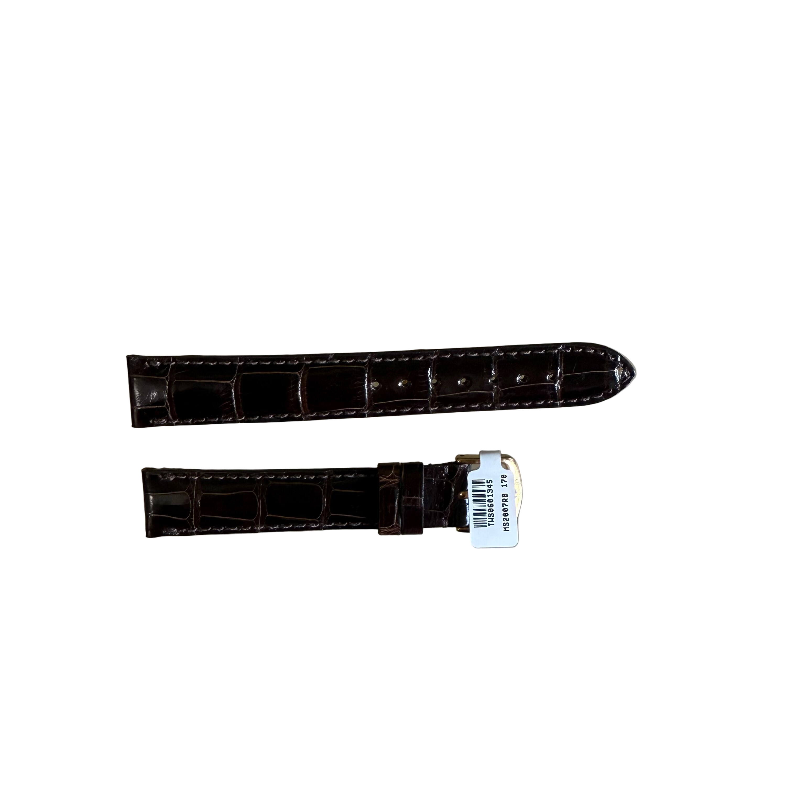 Genuine Alligator Brown Watch Strap Band 17mm Padded & Stitched w Buckle