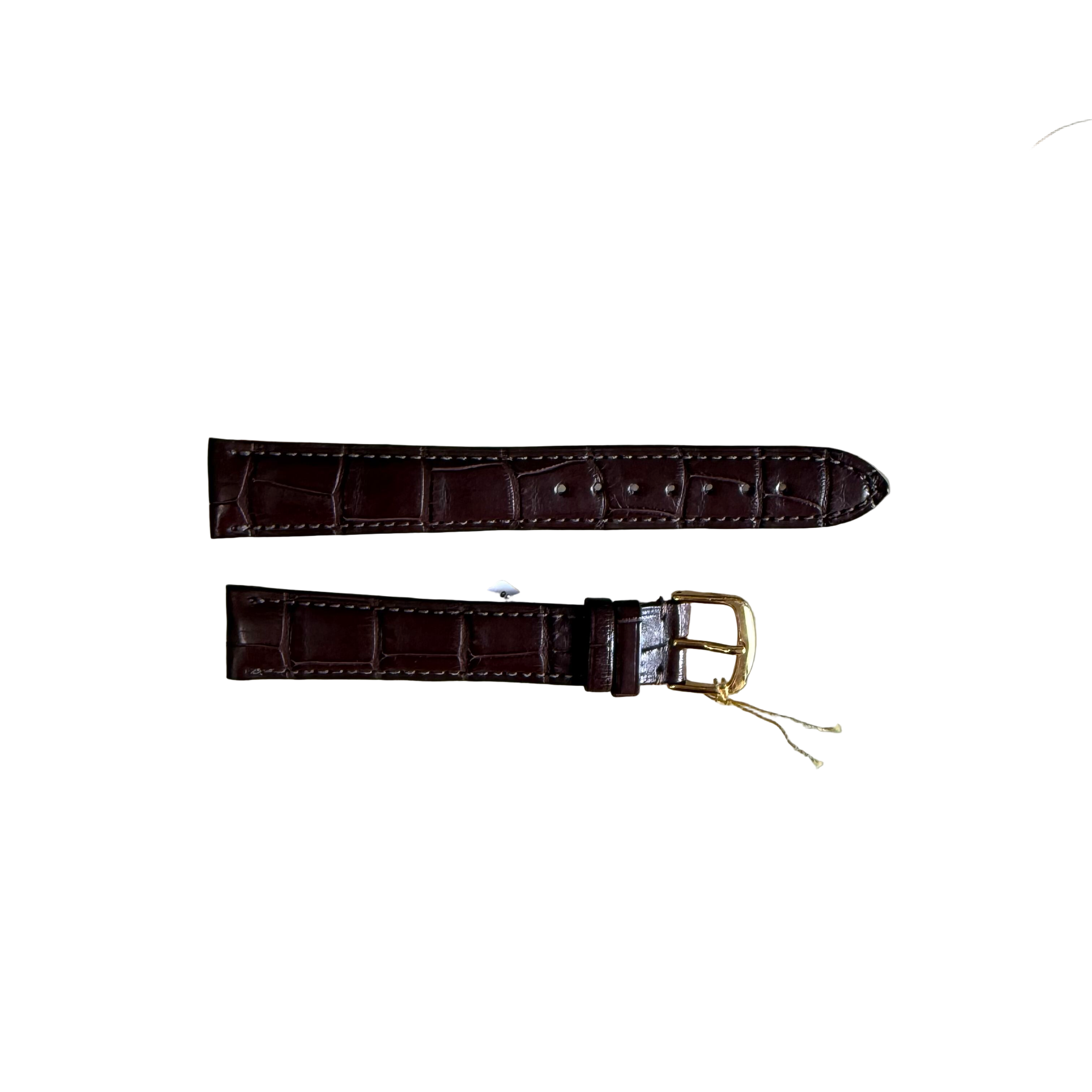Genuine Alligator Brown Watch Strap Band 18mm Padded & Stitched w Buckle