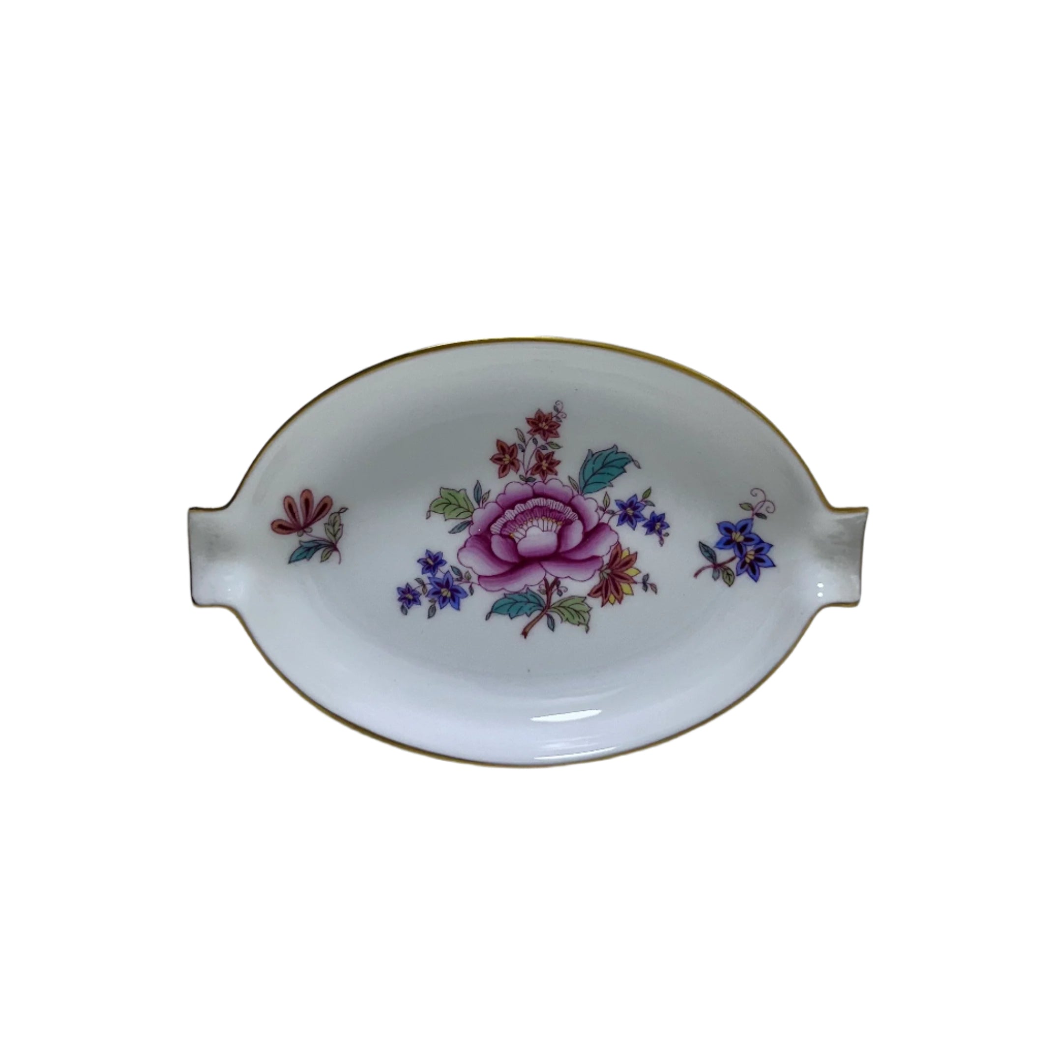 Vintage Herend Nanking Bouquet Flower Ashtray Pin Tray Dish 7783/NB