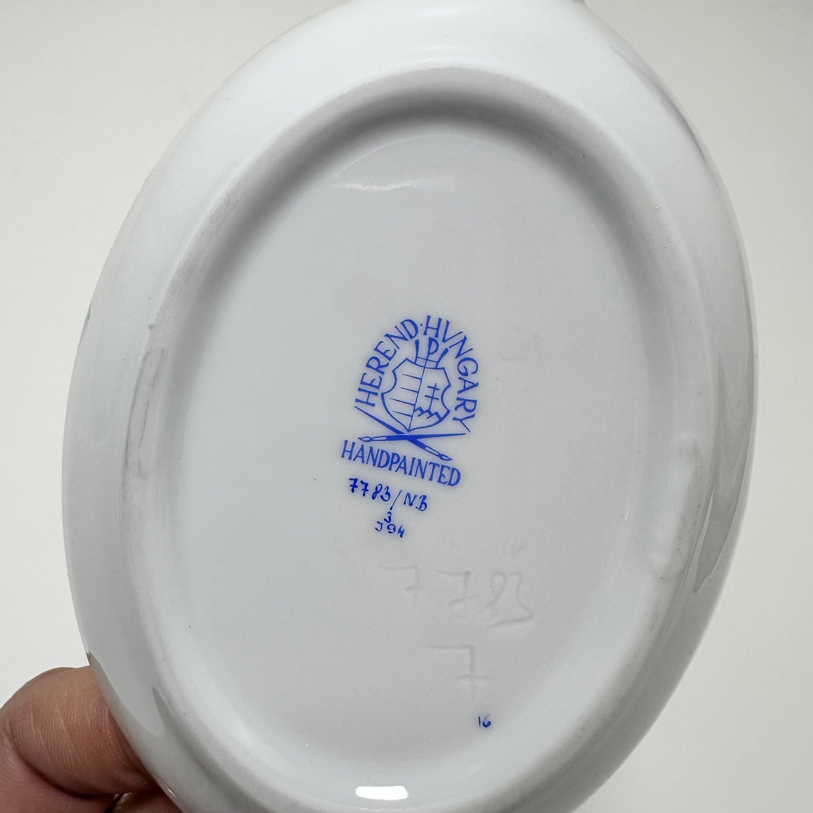 Vintage Herend Nanking Bouquet Flower Ashtray Pin Tray Dish 7783/NB