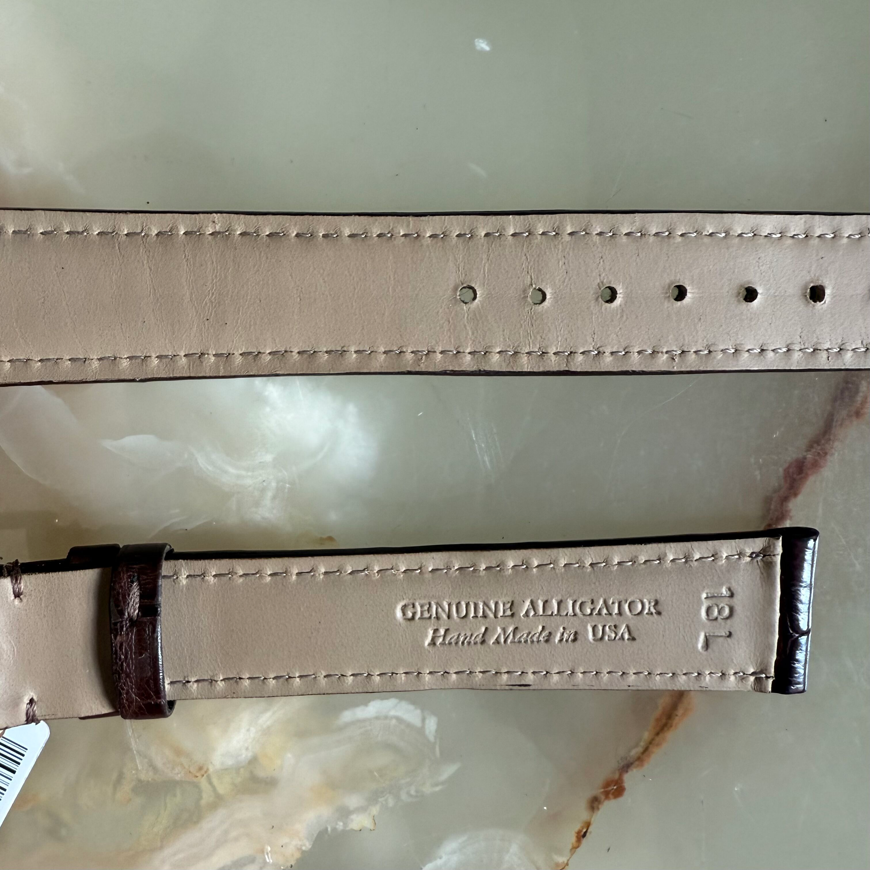 Genuine Alligator Brown Watch Strap Band 18mm Padded & Stitched w Buckle