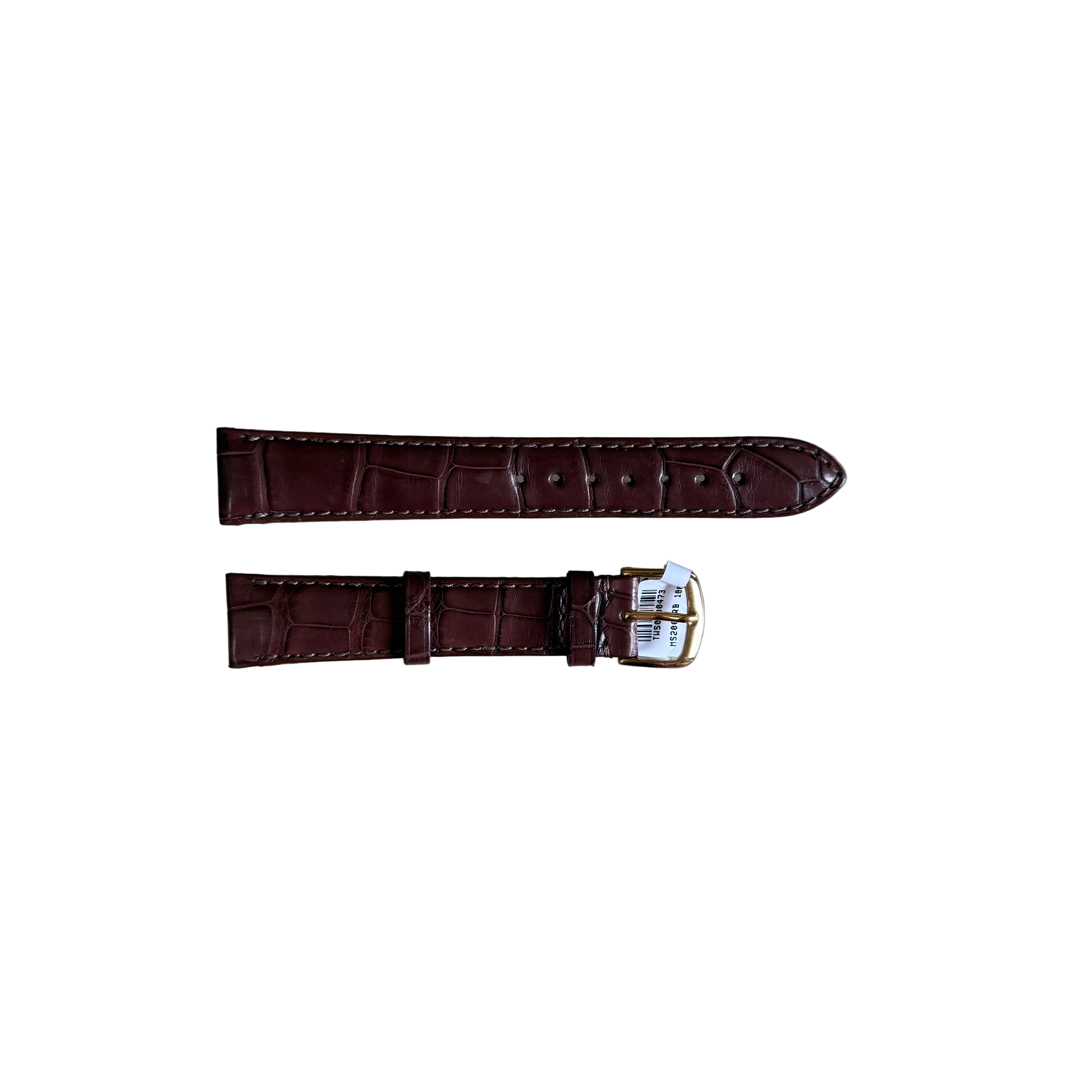 Genuine Alligator Brown Watch Strap Band 18mm Padded & Stitched w Buckle