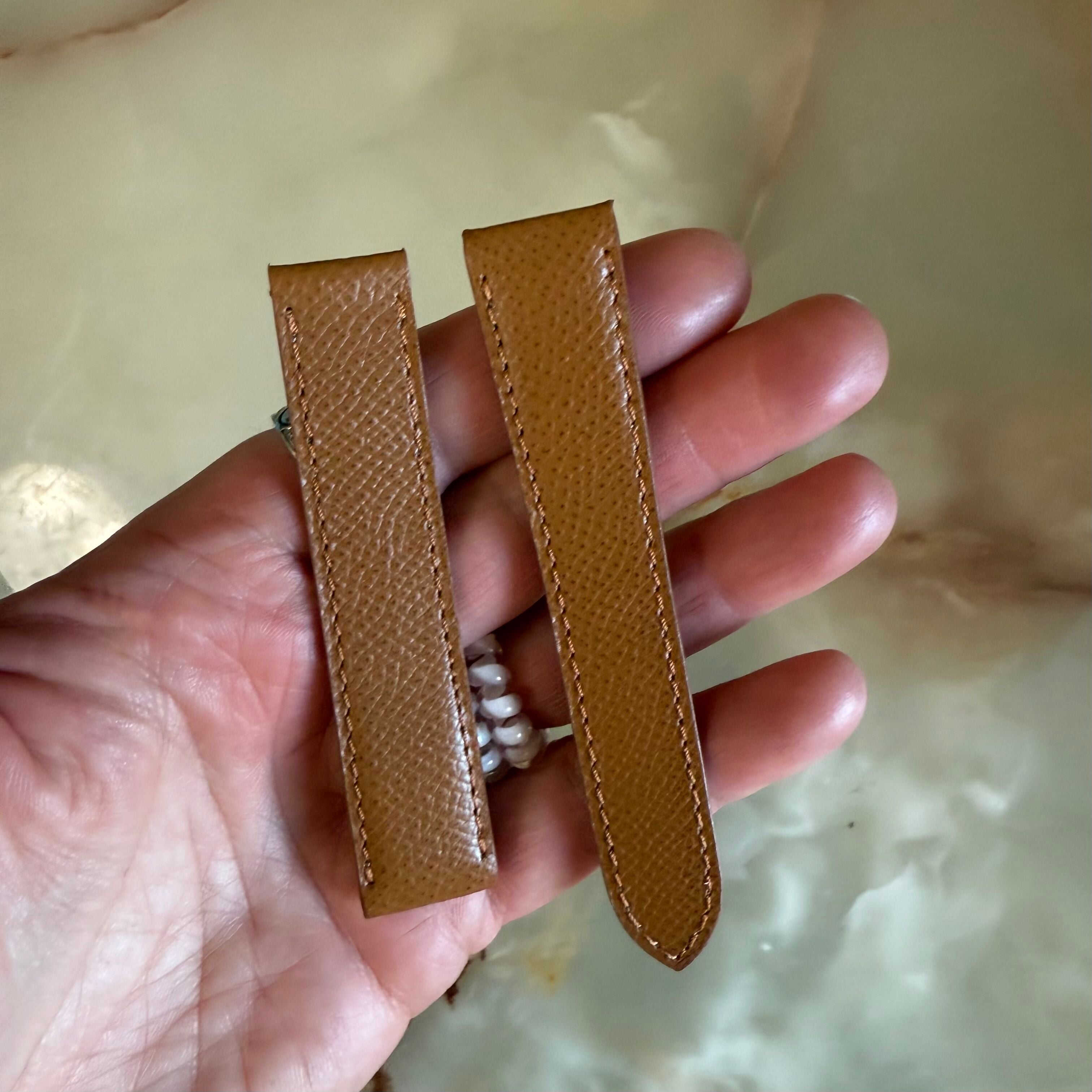 Authentic Cartier Brown Leather Watch Strap Band 18mm KD35E374-S18
