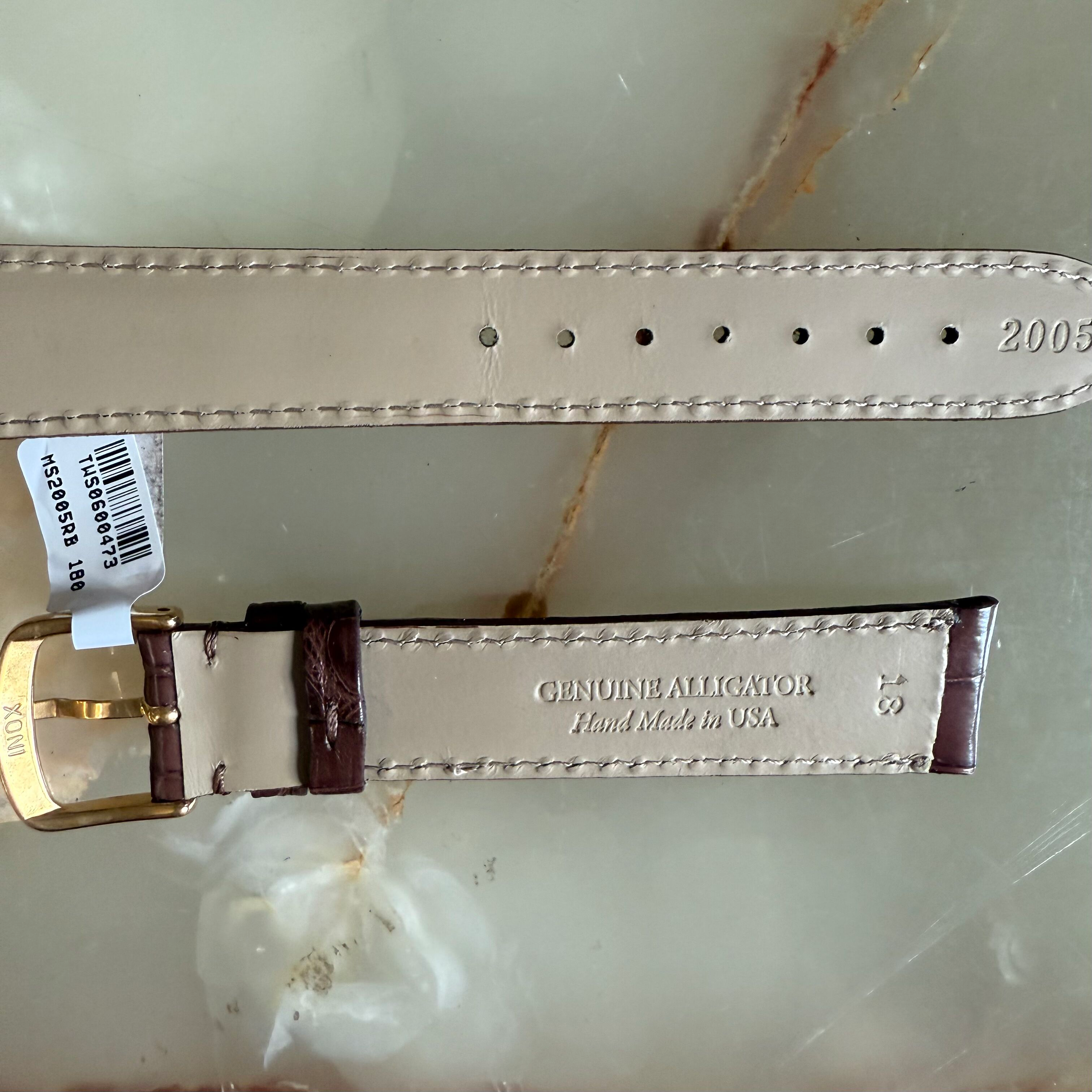 Genuine Alligator Brown Watch Strap Band 18mm Padded & Stitched w Buckle