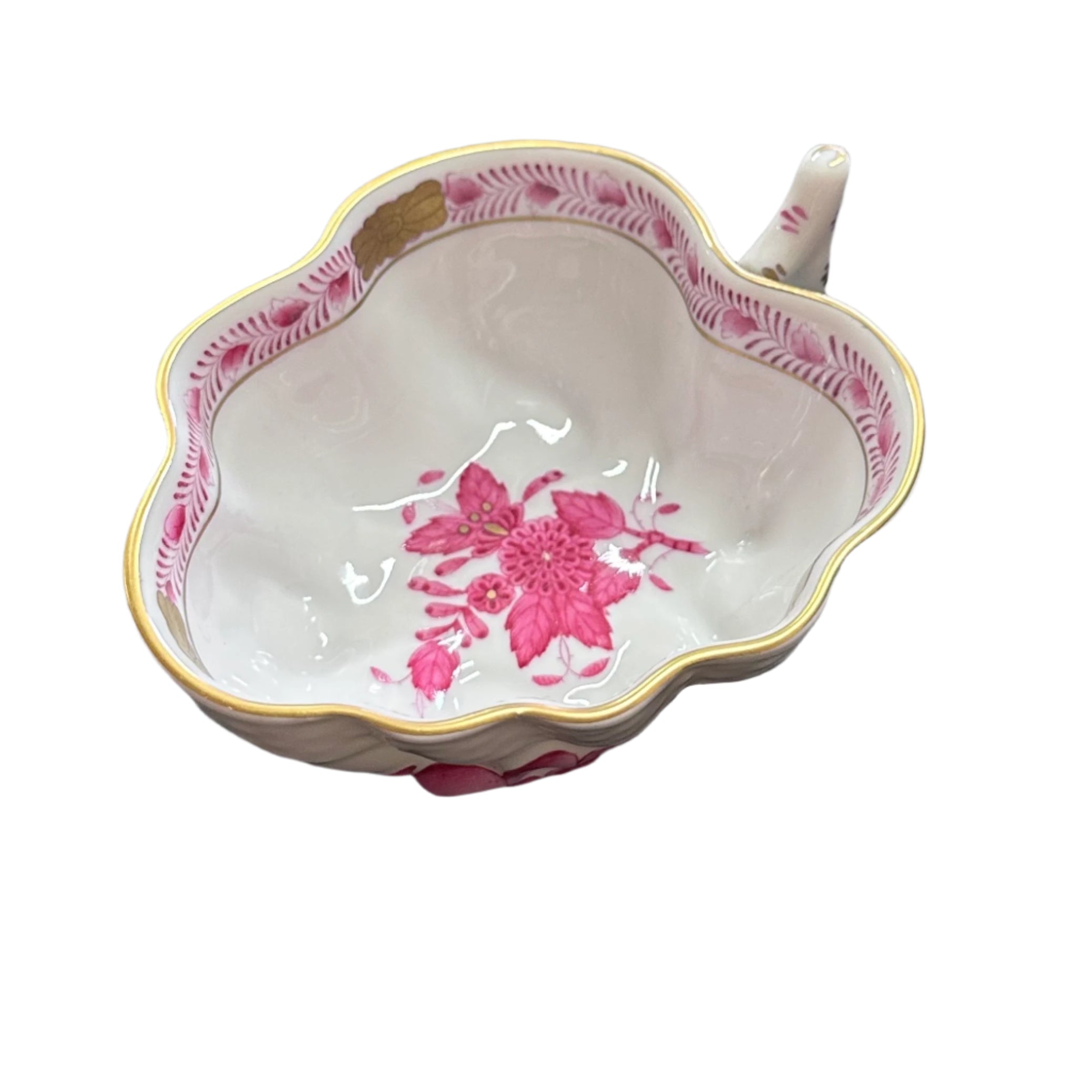Herend Hungary Chinese Bouquet Raspberry Leaf Motif Small Bowl 680/AP