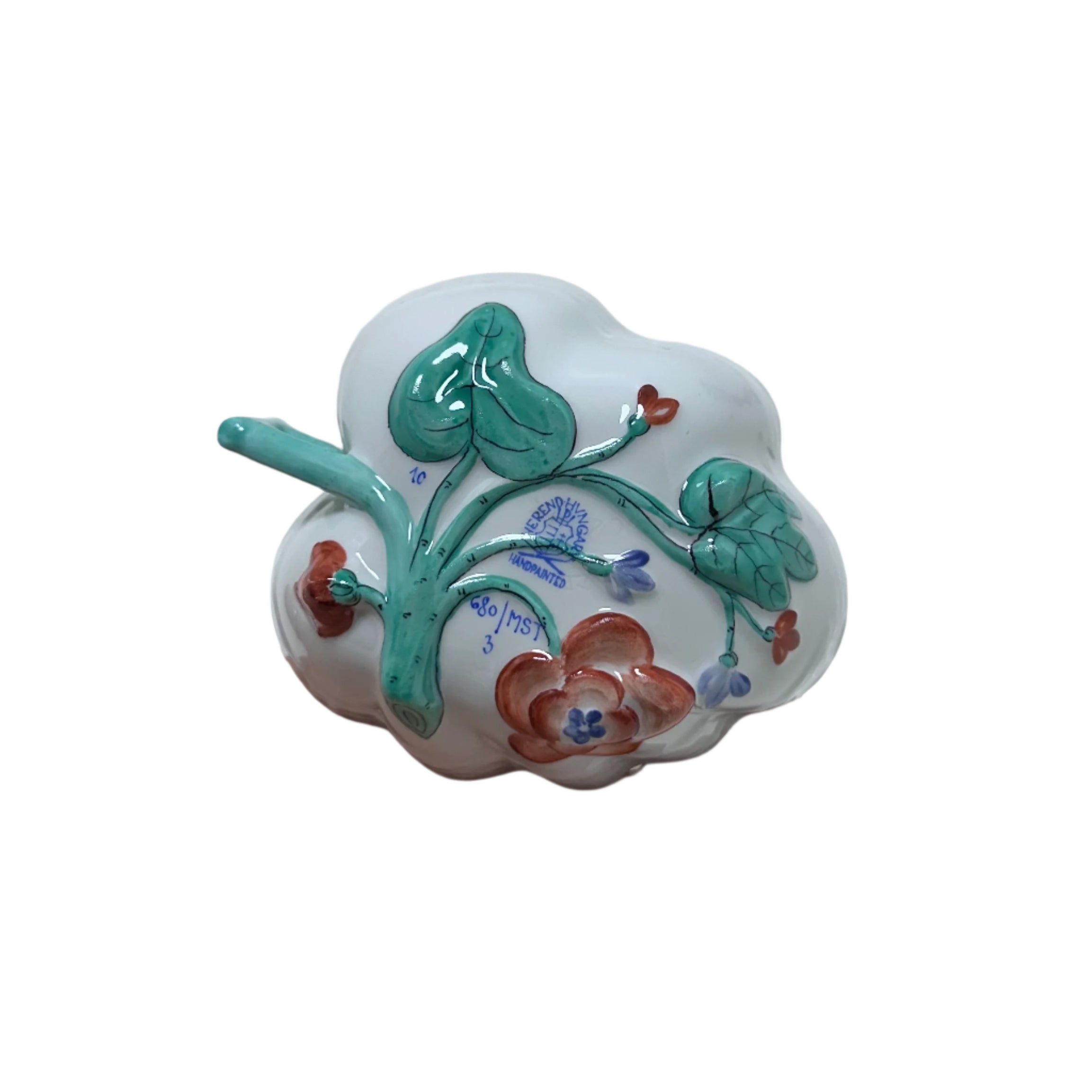 Herend Hungary Bouquet Leaf Motif Small Dish Bowl 680/MST