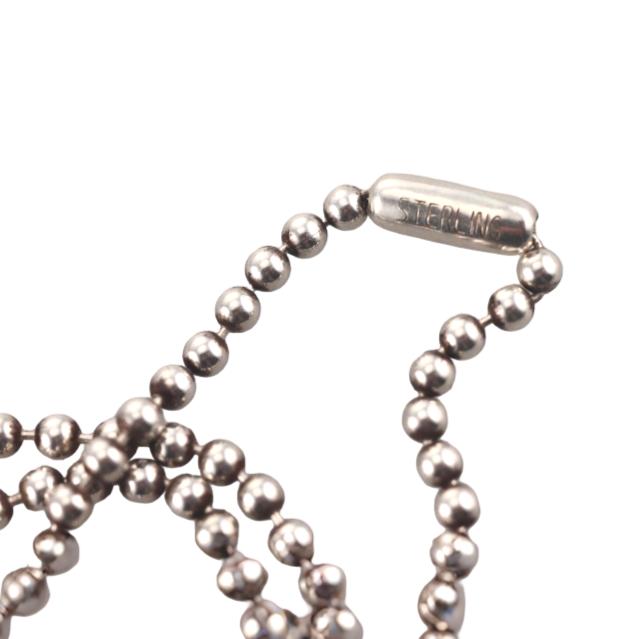Lagos Sterling Silver Heart Pendant Beaded Chain Necklace