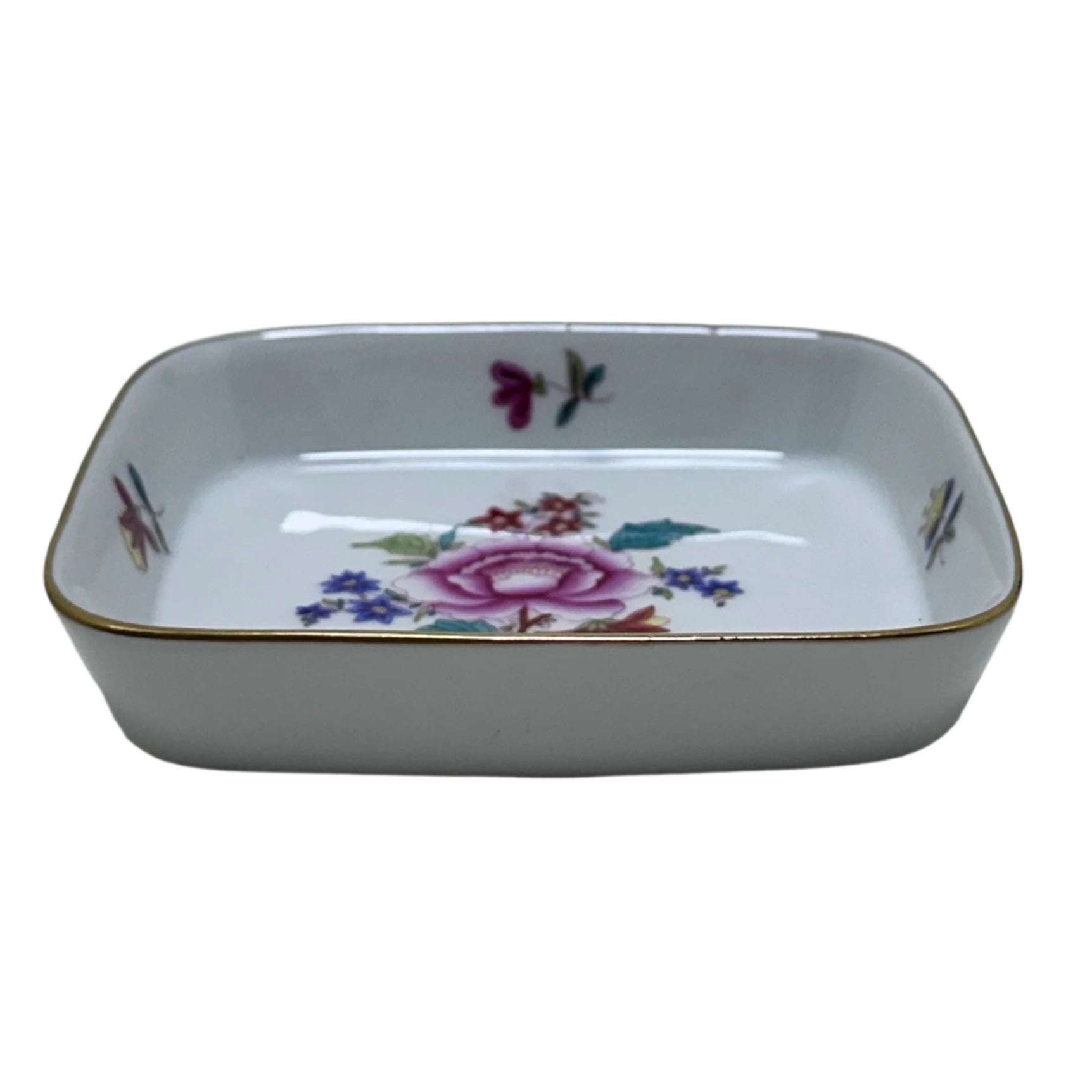 Herend Nanking Bouquet Porcelain Miniature Flower Printed Pin Tray 8735/NB