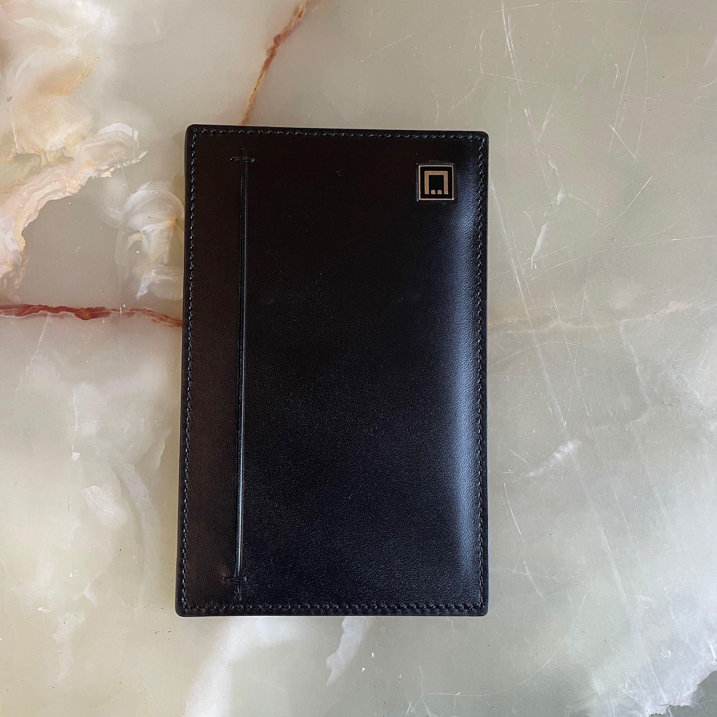 S.T. Dupont Black Pocket Size Leather Notepad 095021DC