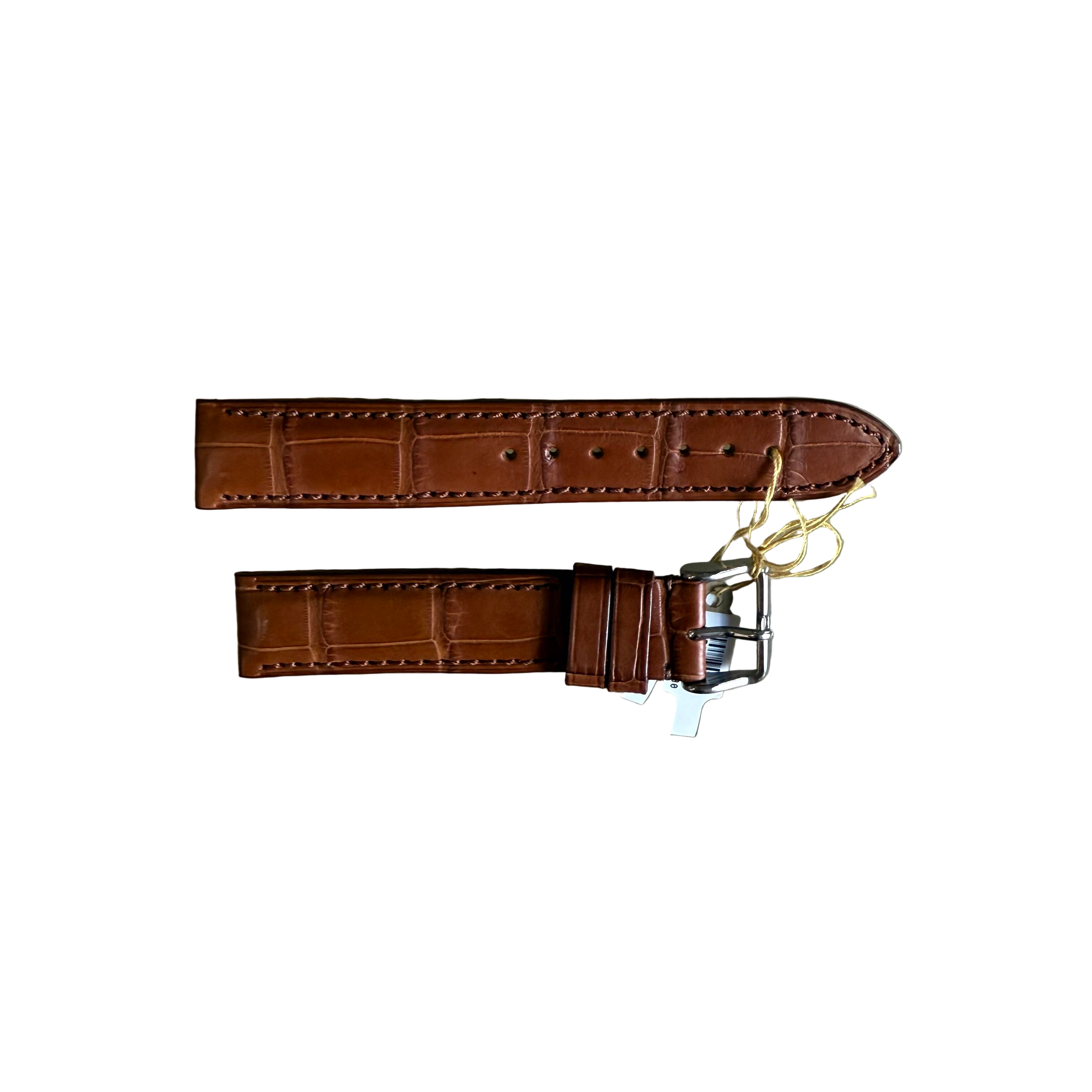 Genuine Alligator Brown Watch Strap Band 18mm Padded & Stitched w Buckle