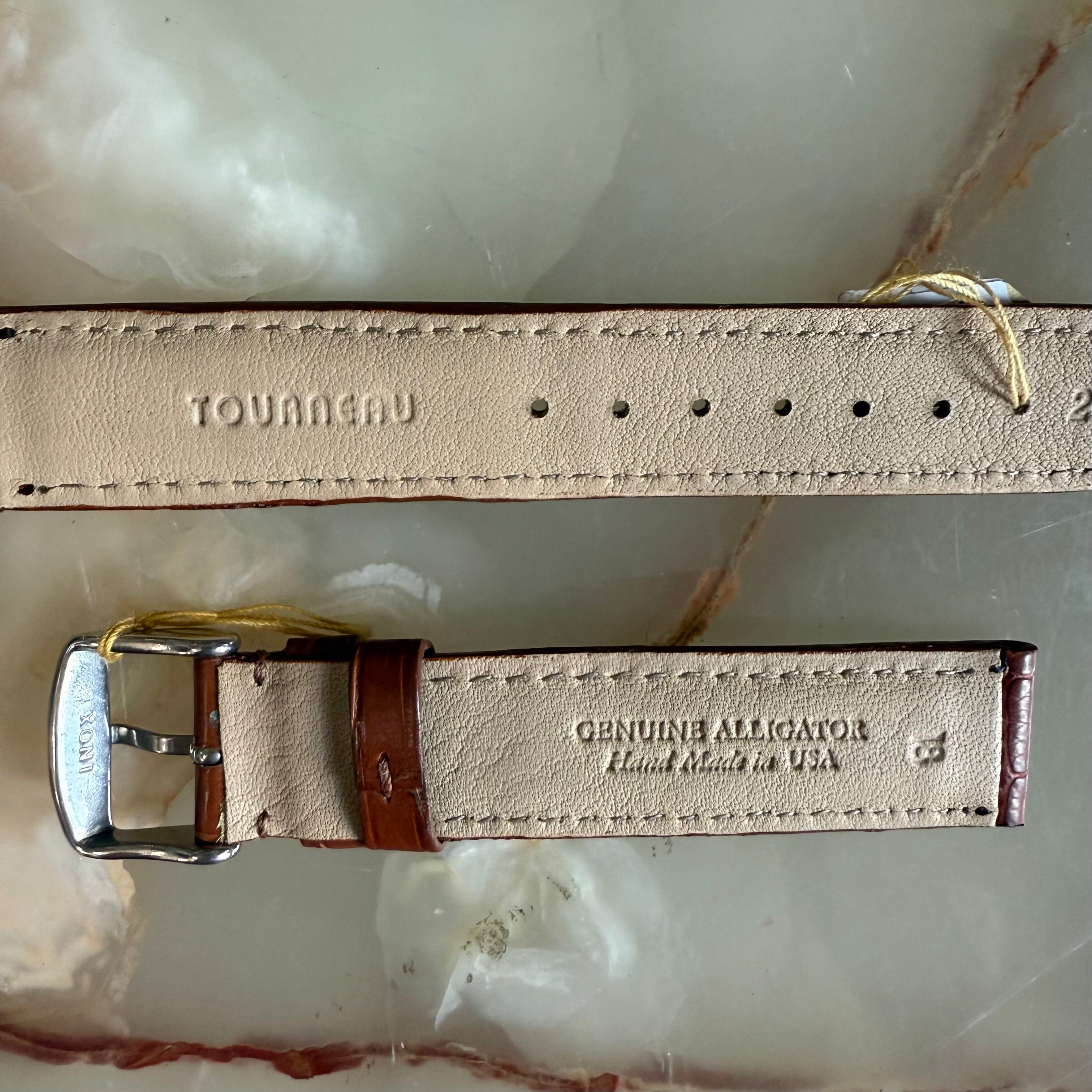 Genuine Alligator Brown Watch Strap Band 18mm Padded & Stitched w Buckle