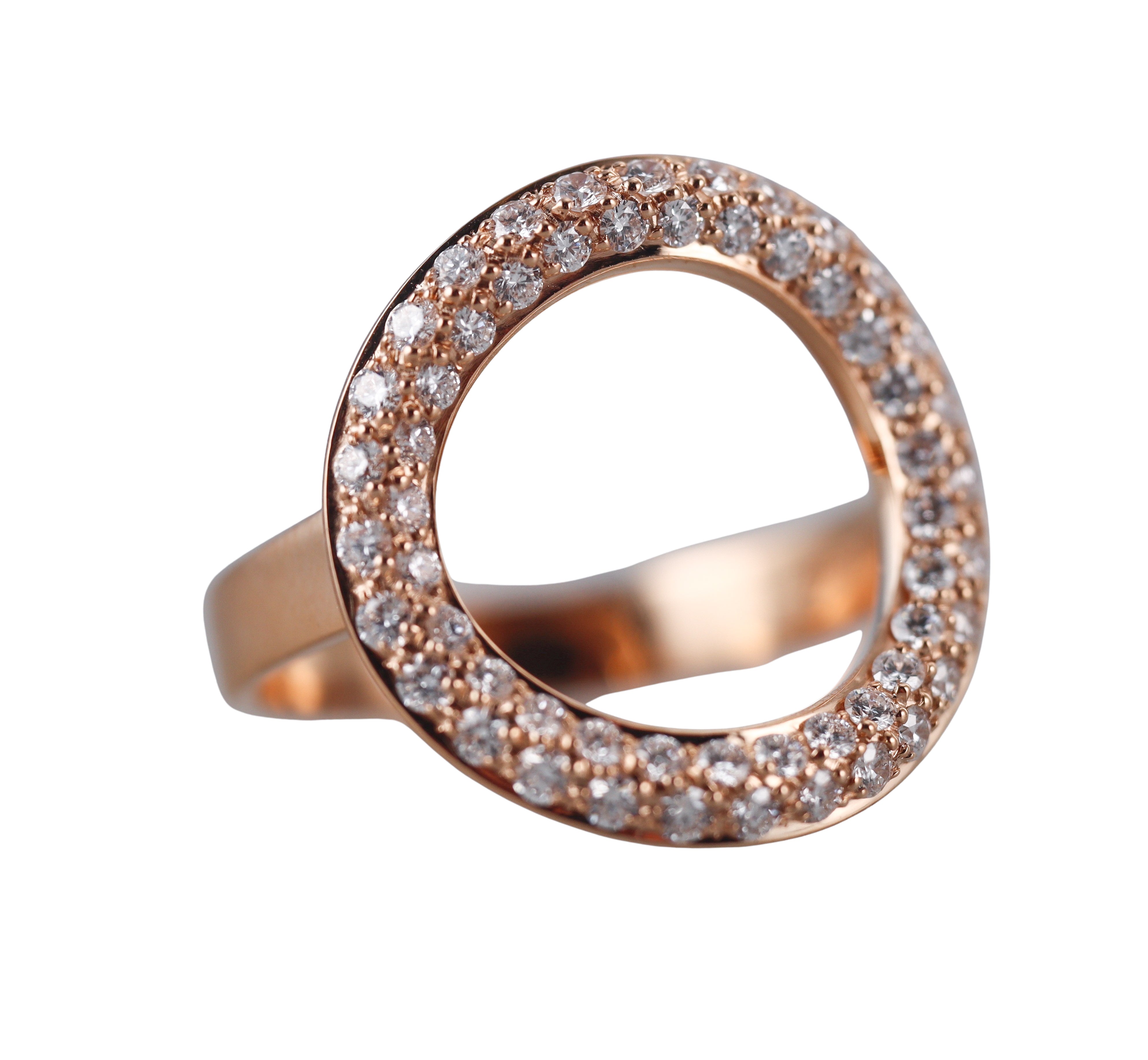 Idole De Christofle Gold and Diamond Deck Ring 6803753
