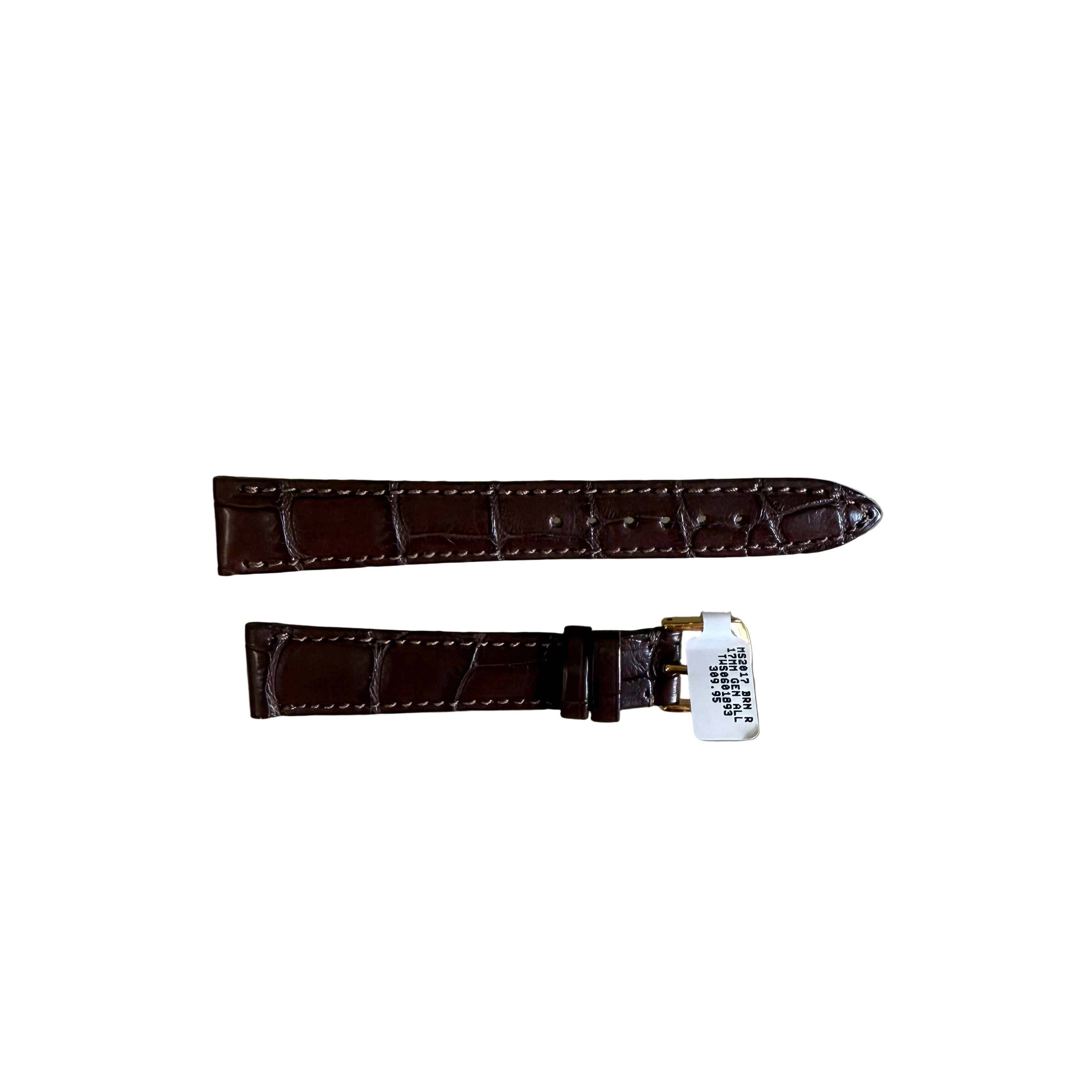 Genuine Alligator Brown Watch Strap Band 17mm Padded & Stitched w Buckle