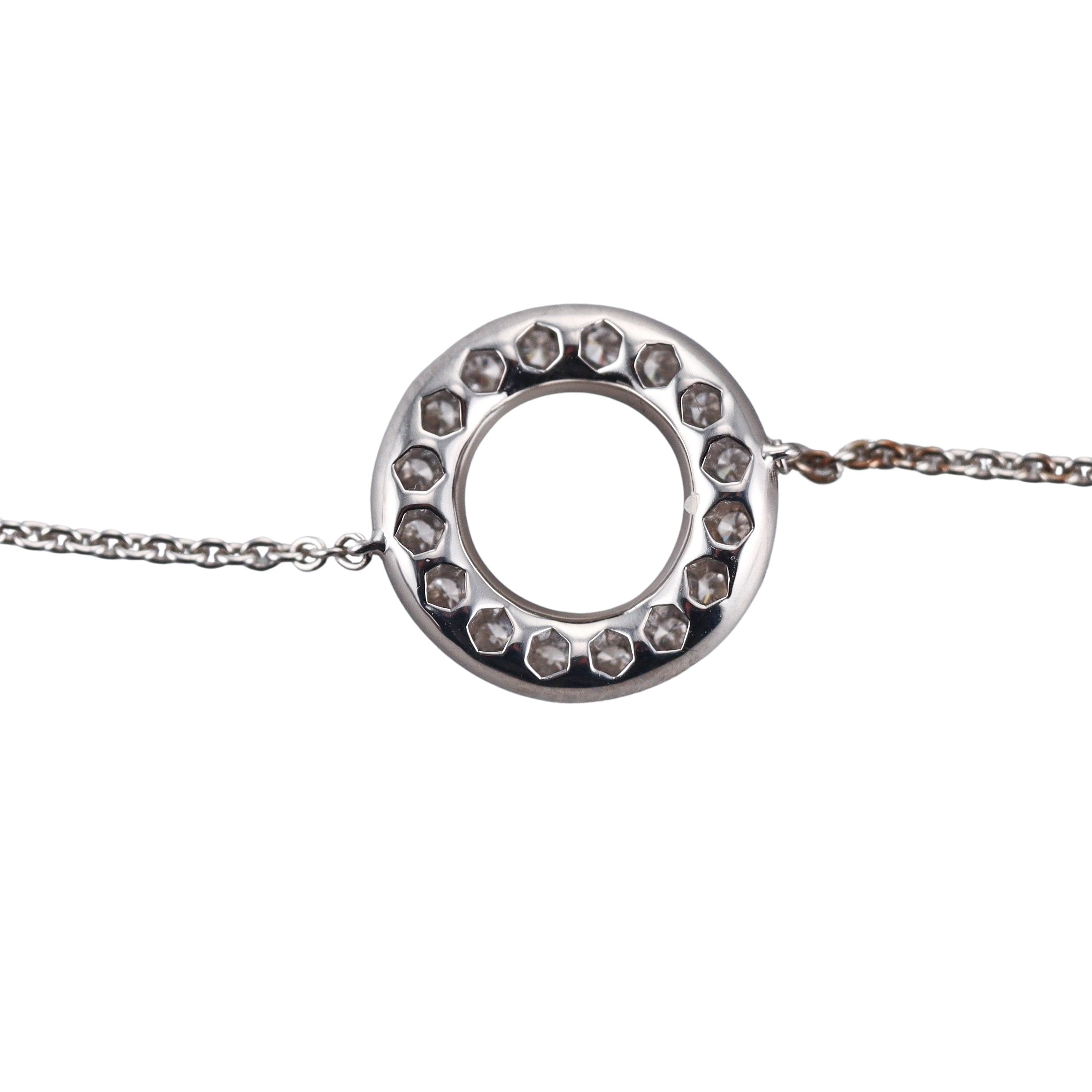 Idole De Christofle 18k White Gold Diamond Chain Bracelet 6803123