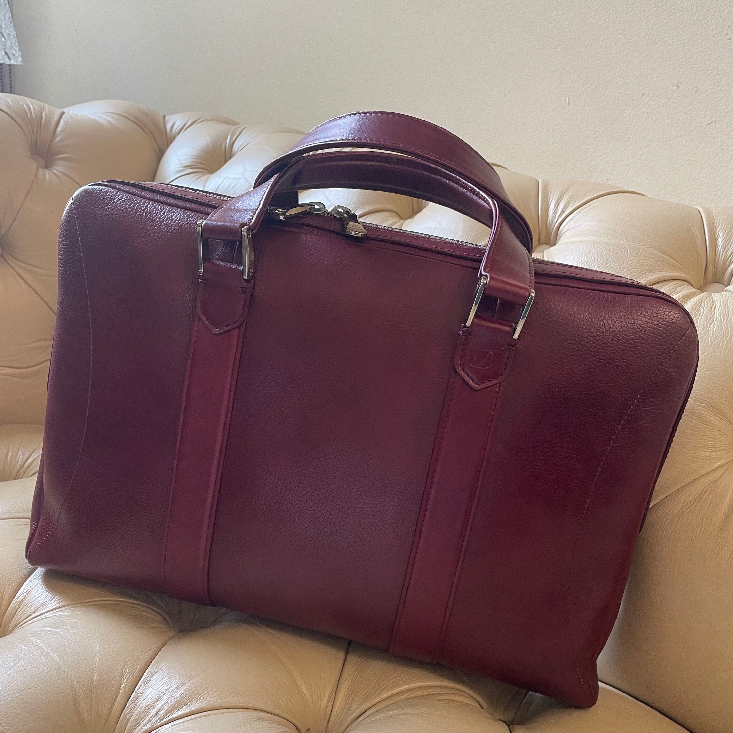 S.T. Dupont D Line LLG Burgundian Leather Briefcase 21656