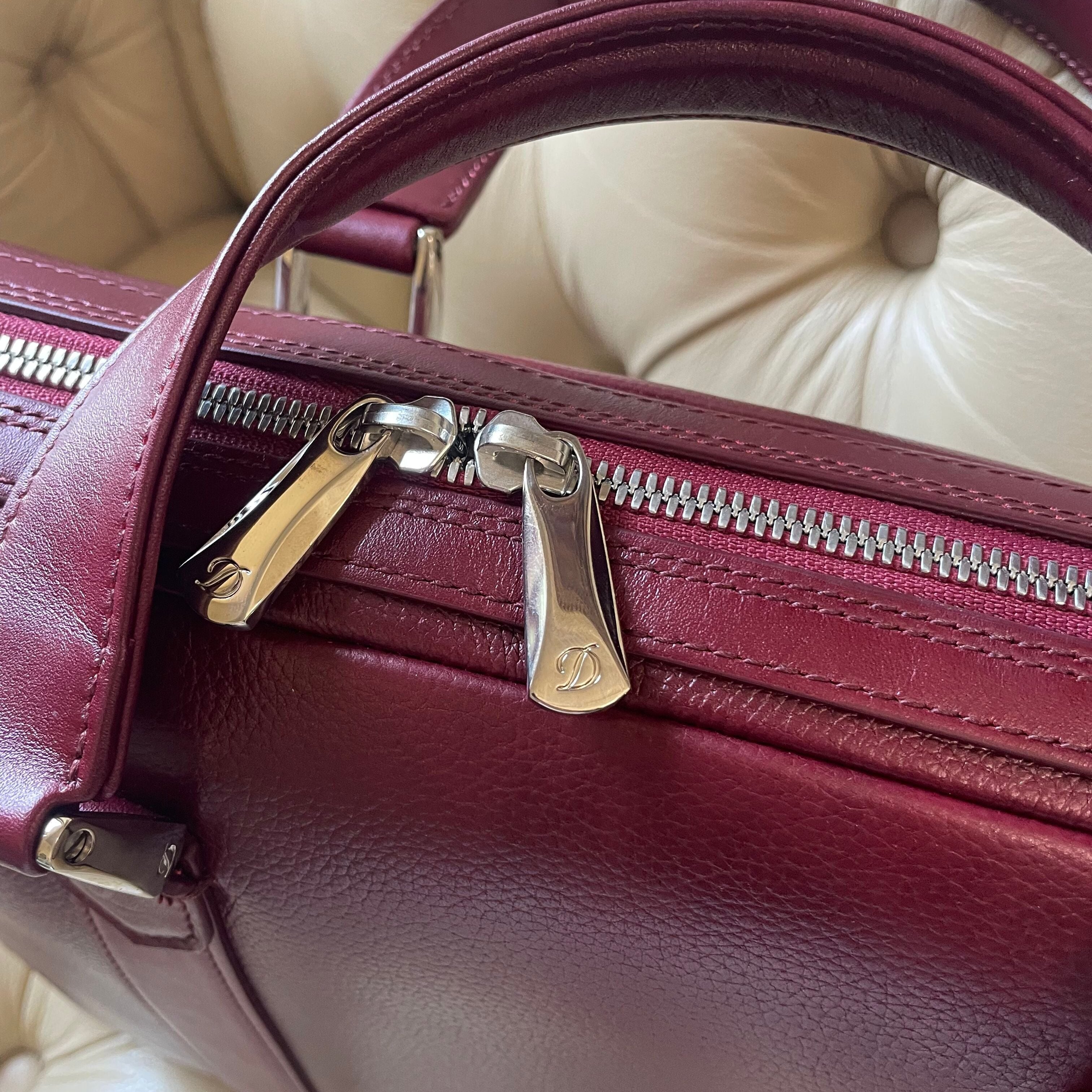 S.T. Dupont D Line LLG Burgundian Leather Briefcase 21656