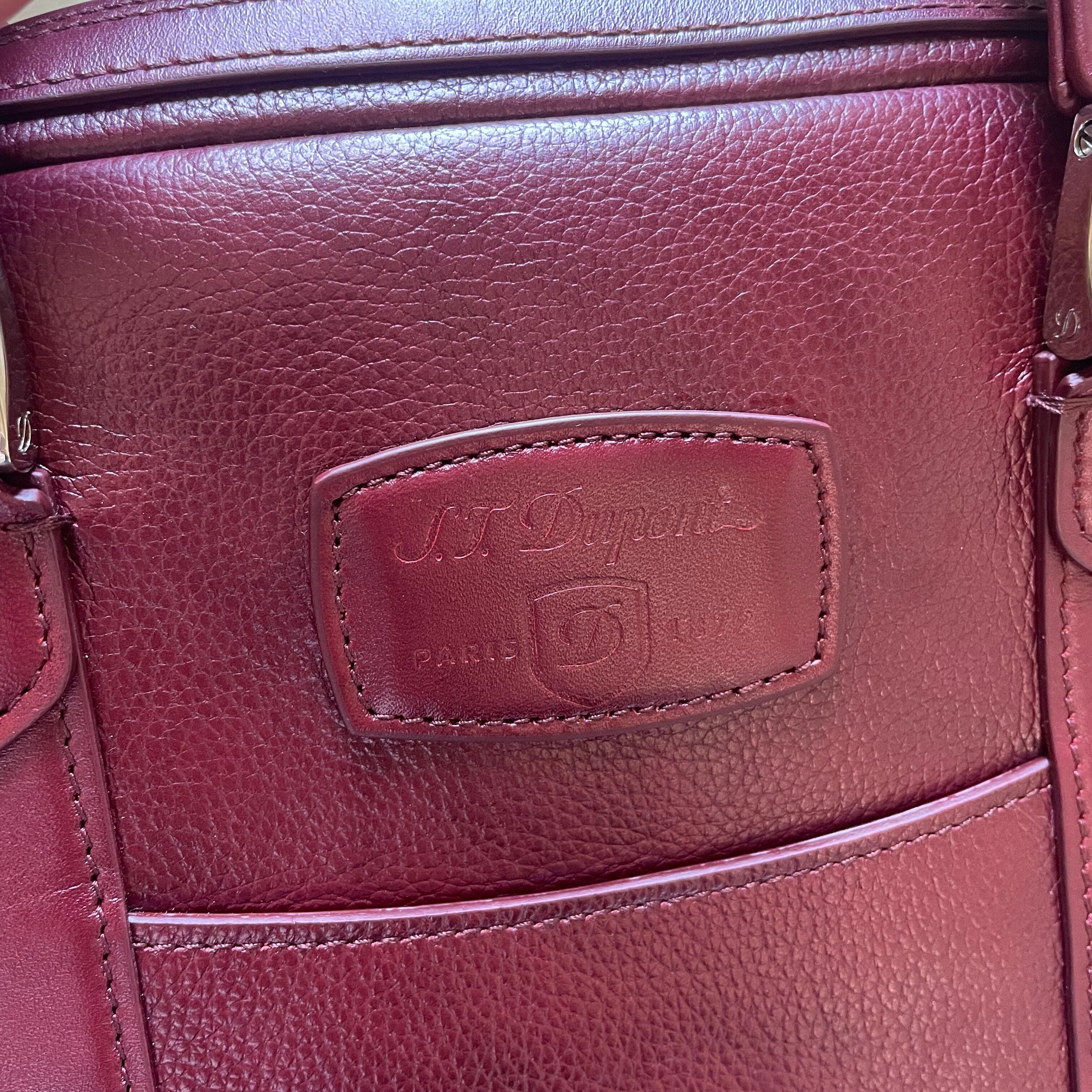 S.T. Dupont D Line LLG Burgundian Leather Briefcase 21656