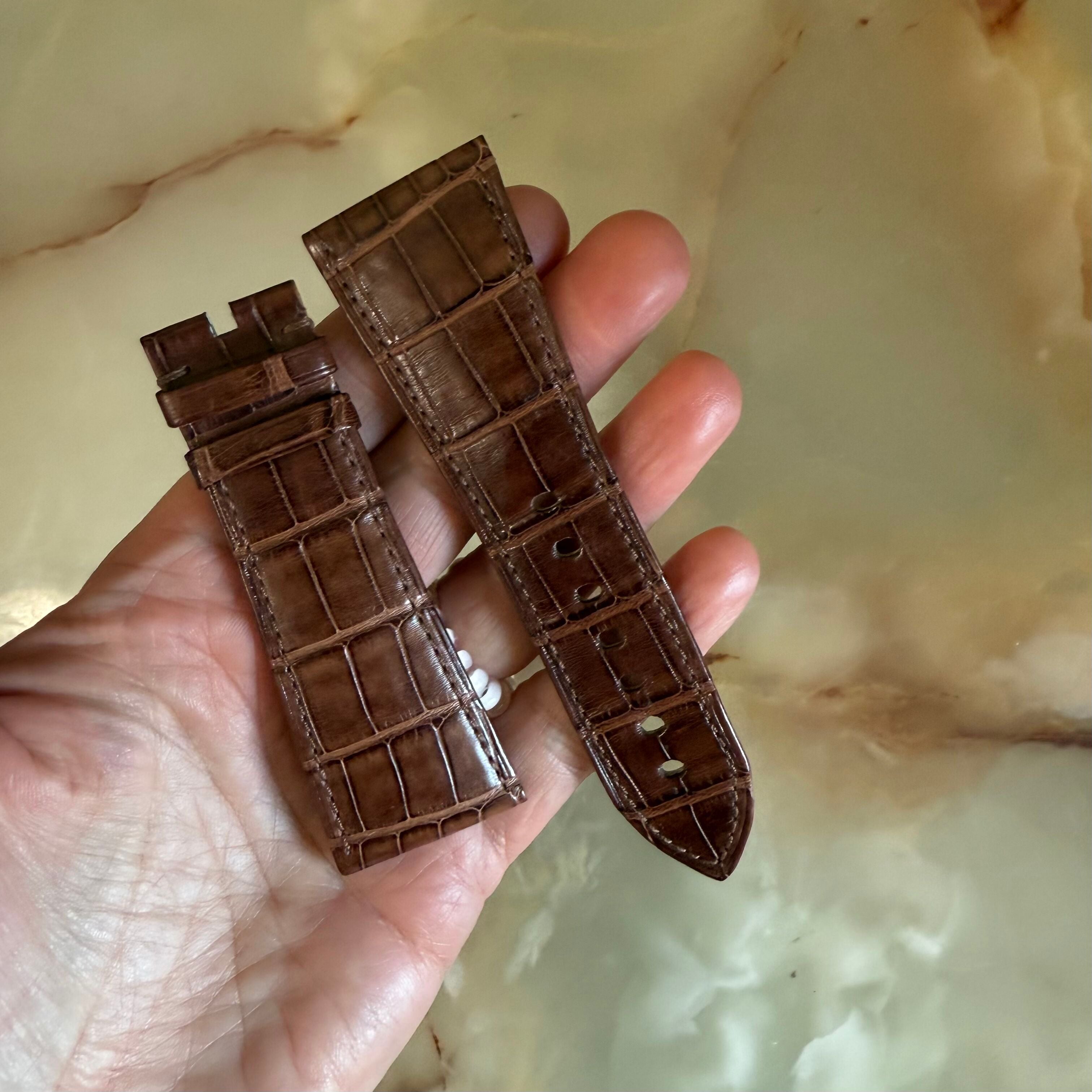 Authentic Cartier Brown Alligator Watch Strap Band 29mm