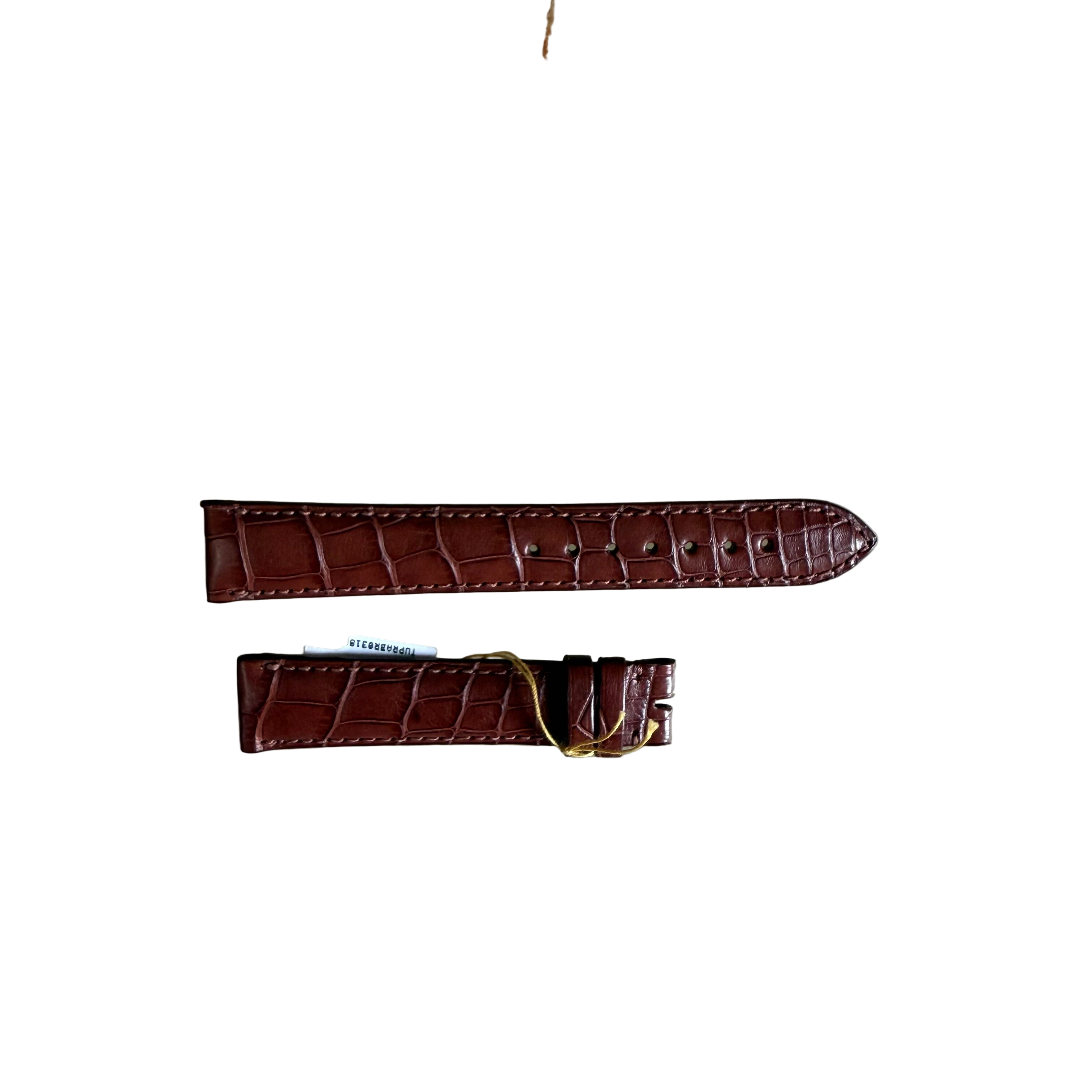 Genuine Alligator Brown Watch Strap Band 18mm Padded & Stitched