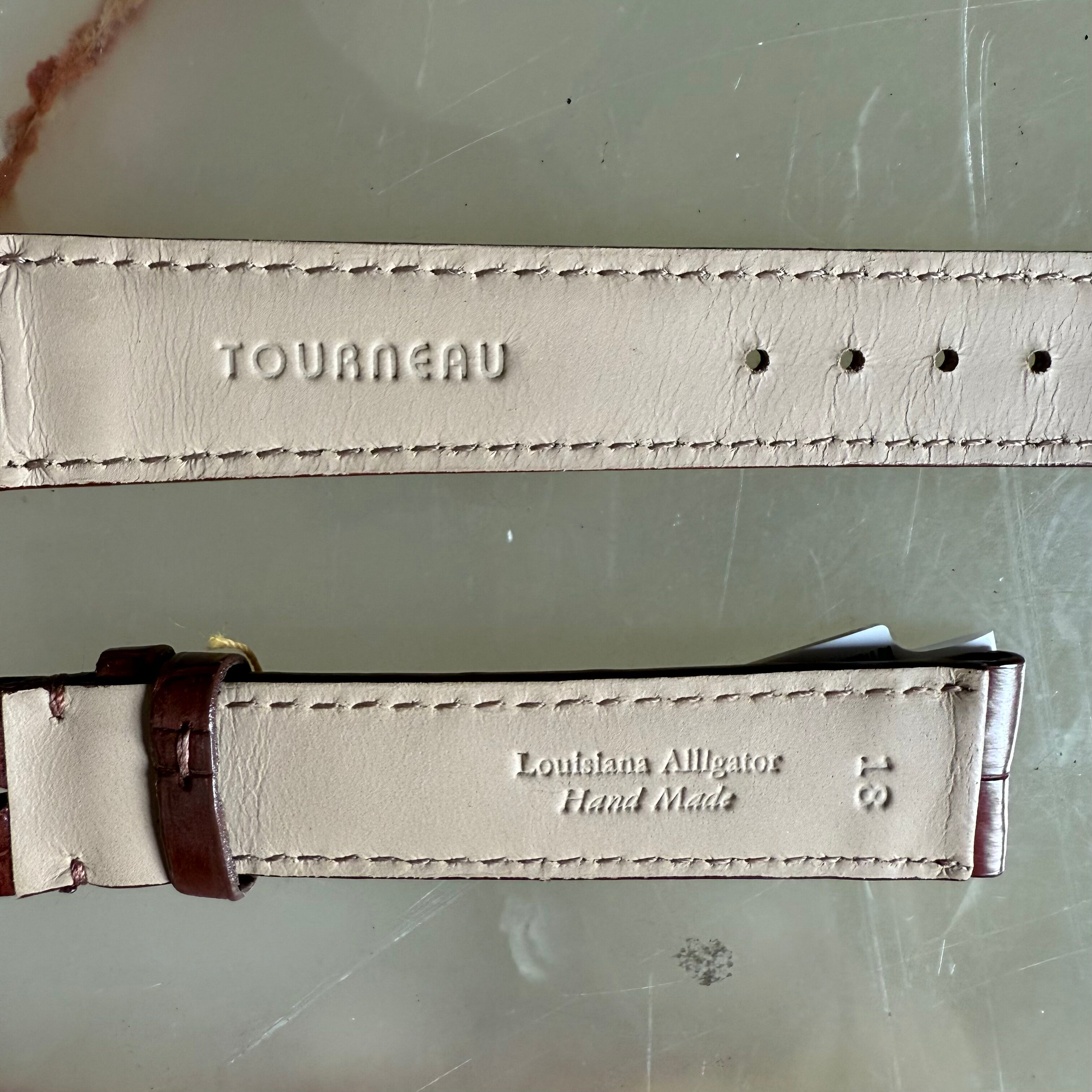 Genuine Alligator Brown Watch Strap Band 18mm Padded & Stitched