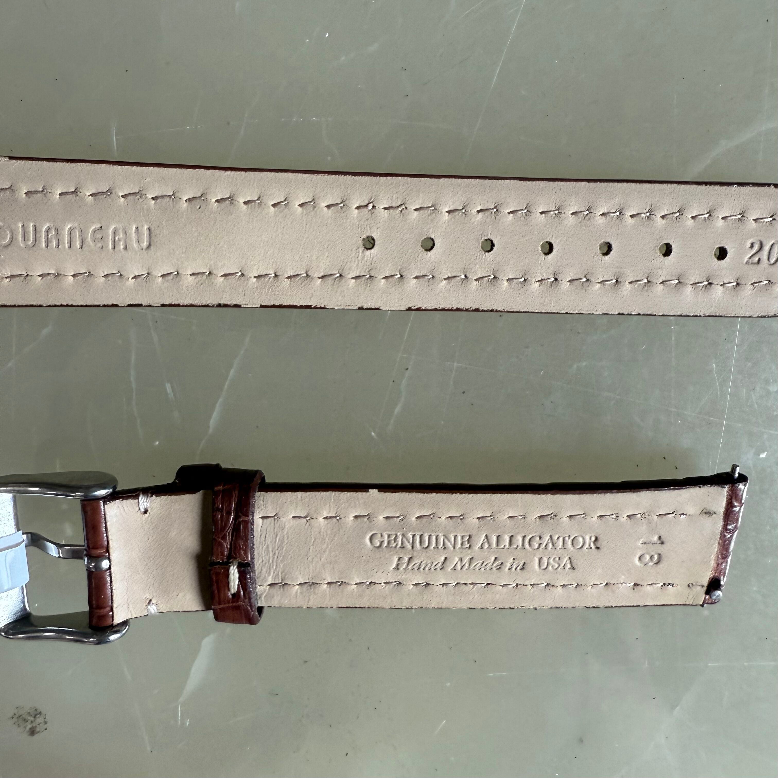Genuine Alligator Brown Watch Strap Band 18mm Padded & Stitched w Buckle