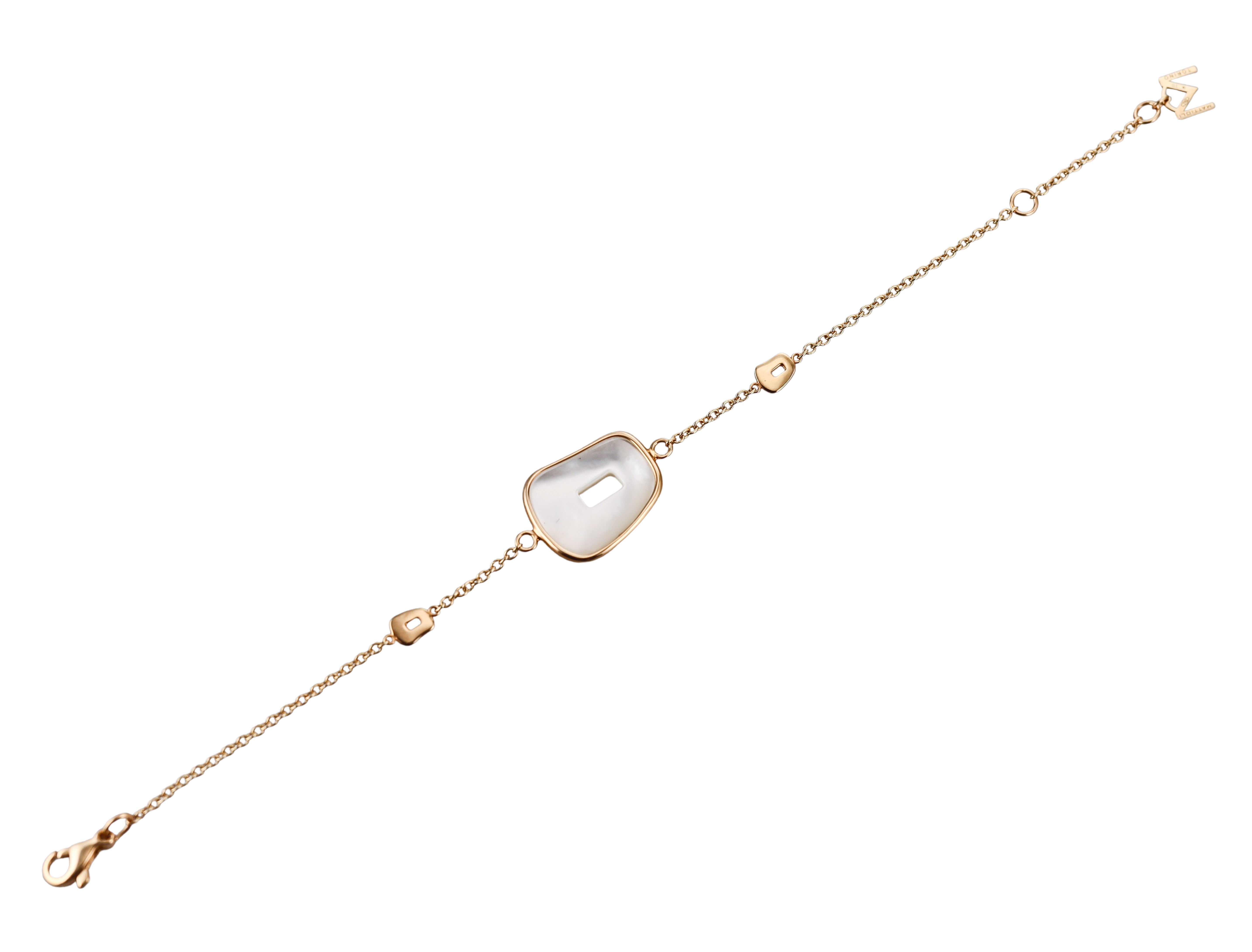 Mattioli Torino Puzzle Yellow Gold Mother of Pearl Bracelet