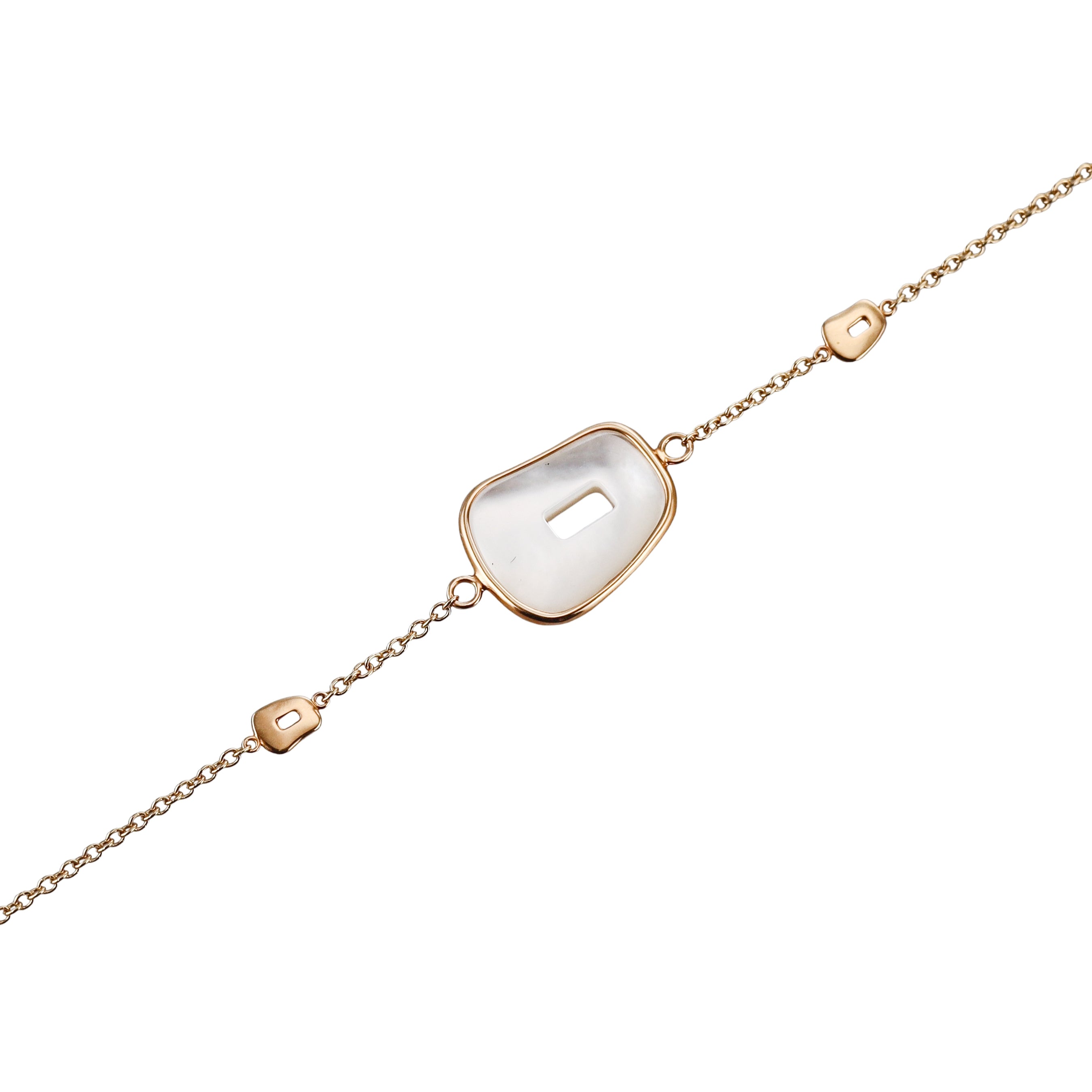 Mattioli Torino Puzzle Yellow Gold Mother of Pearl Bracelet