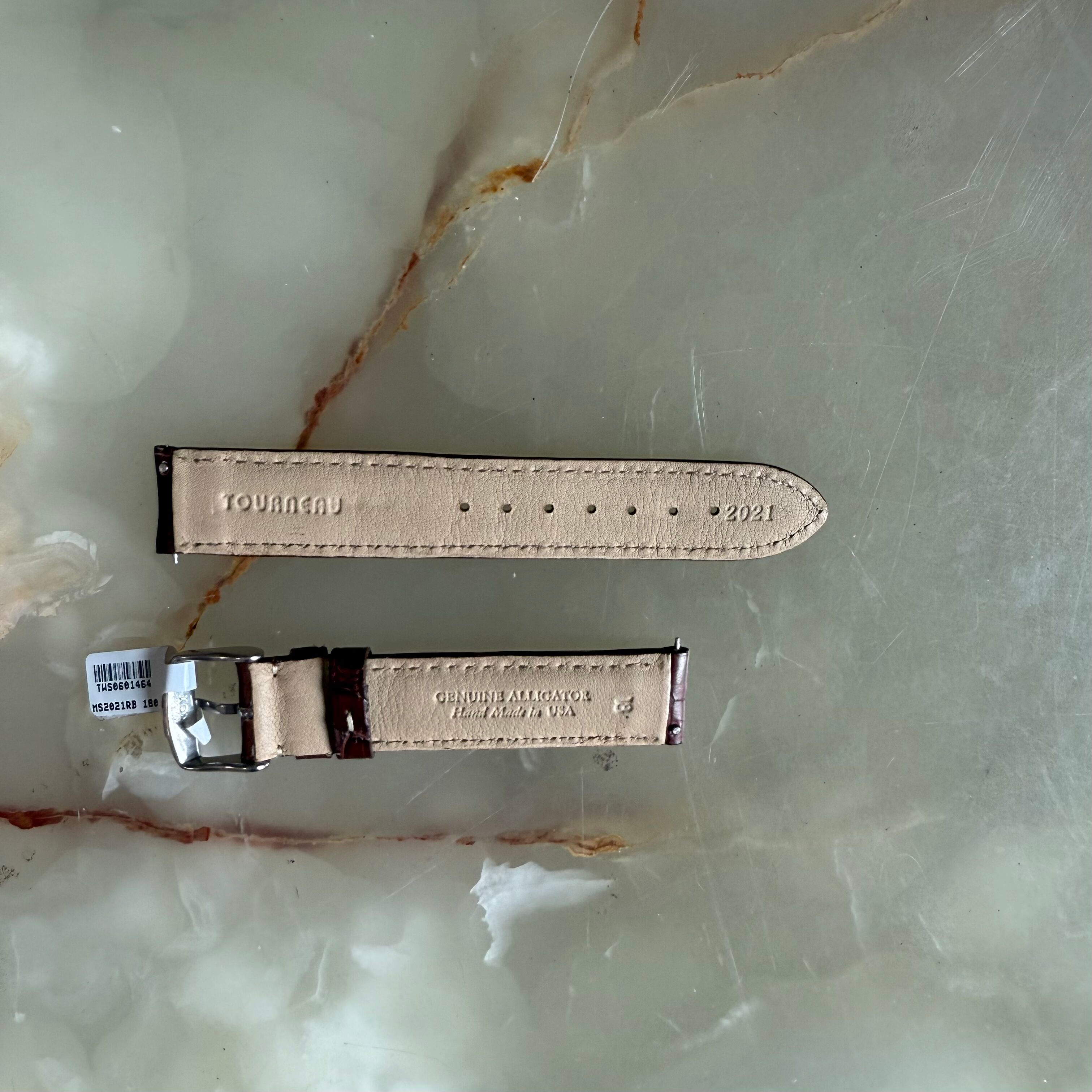 Genuine Alligator Brown Watch Strap Band 18mm Padded & Stitched w Buckle