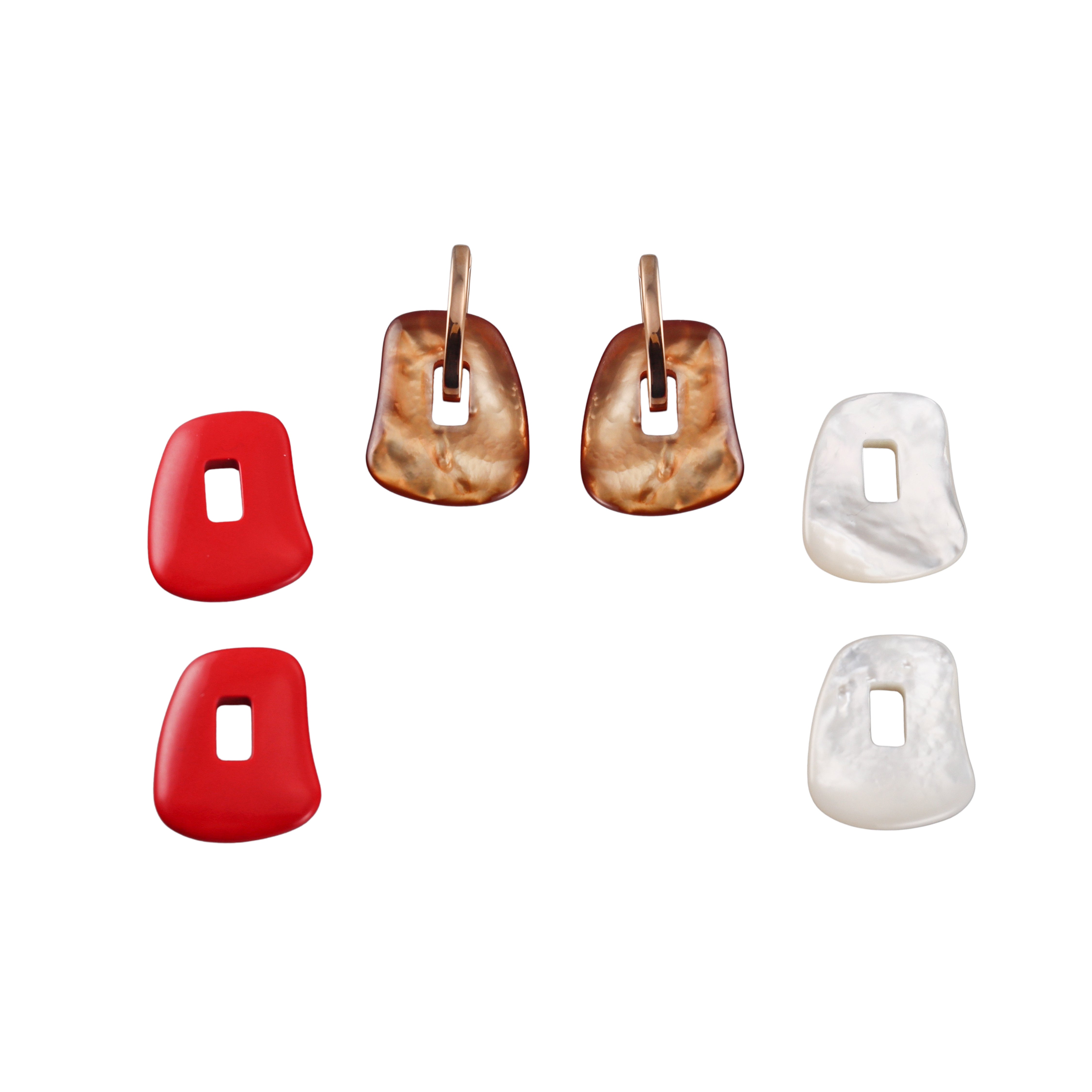 Mattioli Puzzle Large Rose Gold MOP Interchangeable Earrings