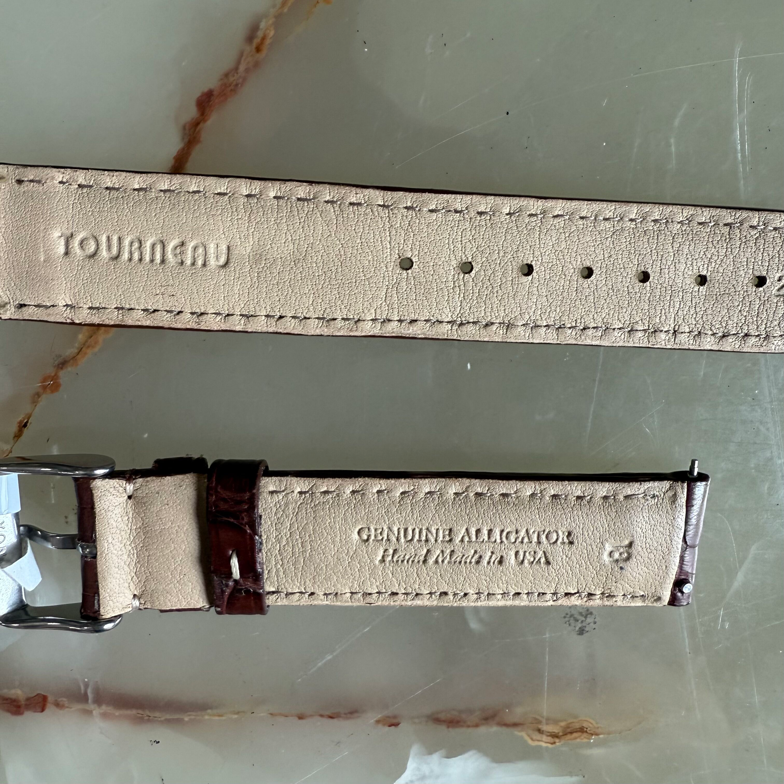 Genuine Alligator Brown Watch Strap Band 18mm Padded & Stitched w Buckle