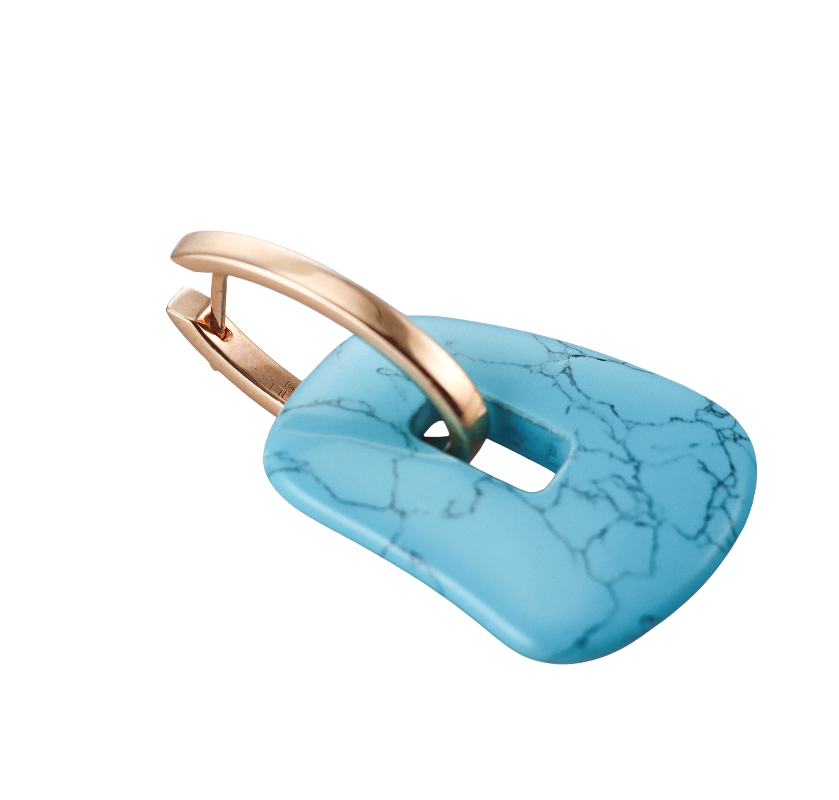 Mattioli Puzzle Large Rose Gold MOP Turquoise Interchangeable Earrings