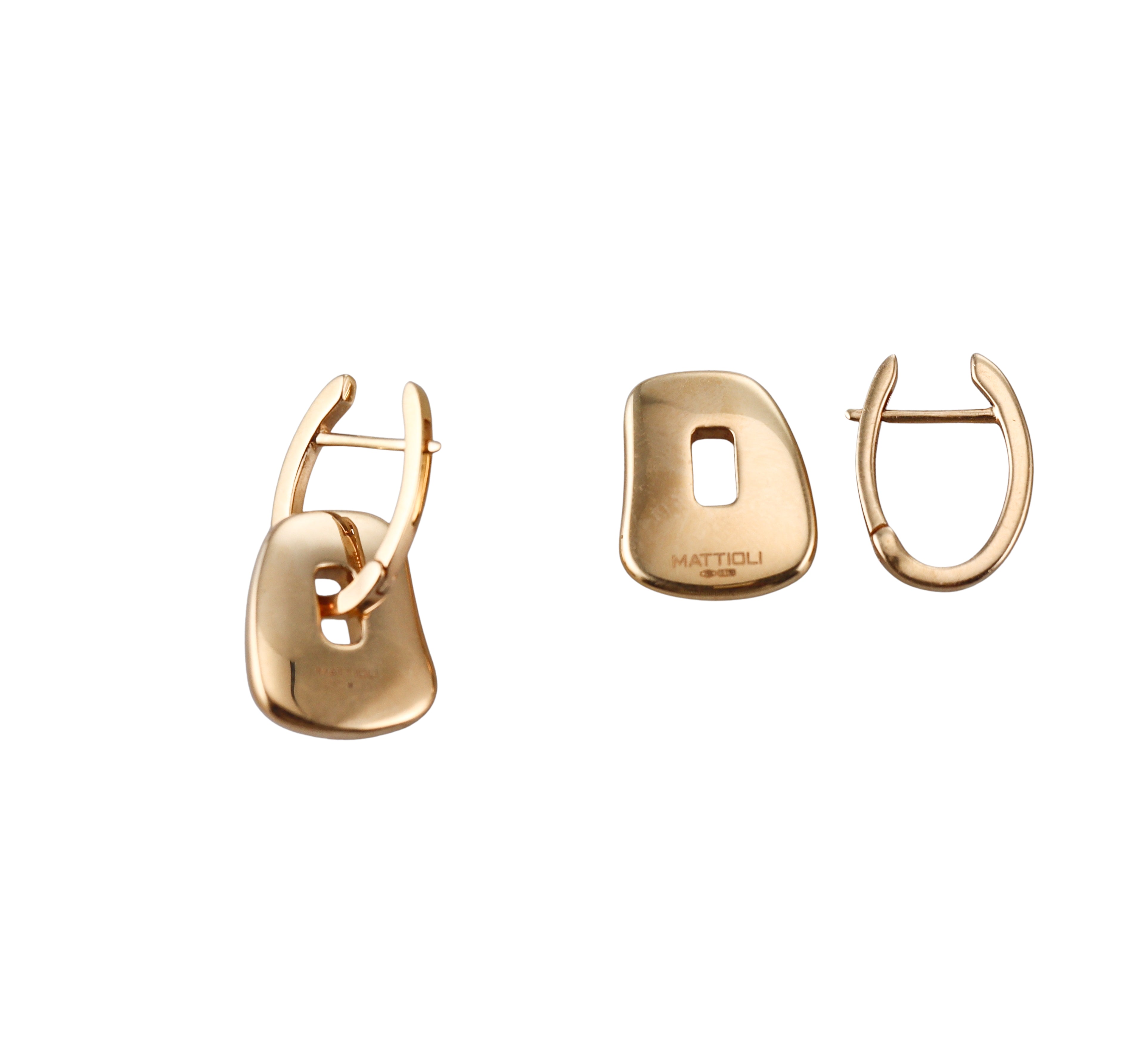 Mattioli Puzzle Small Yellow Gold Interchangeable Earrings
