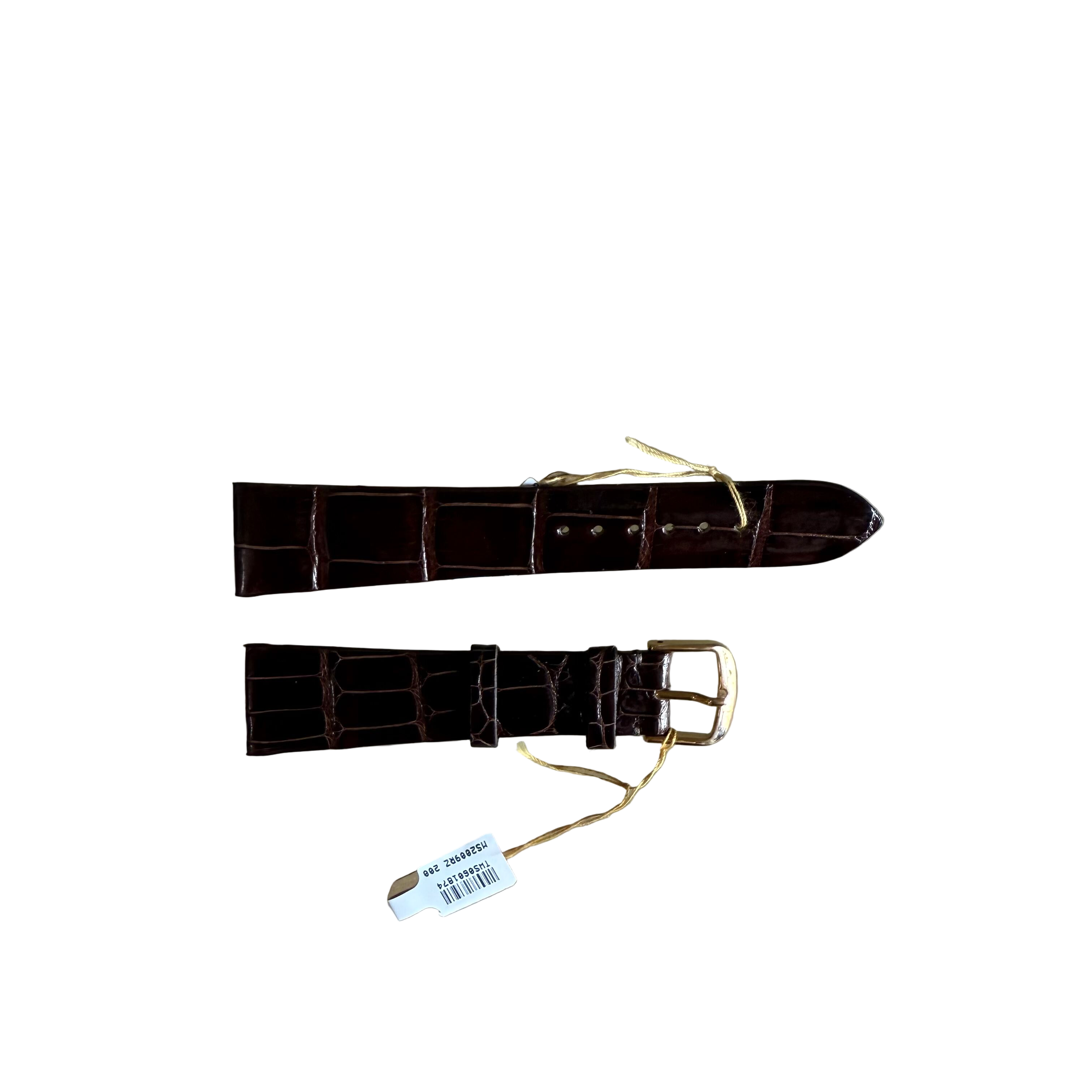 Genuine Alligator Brown Watch Strap Band 20mm Padded & Stitched w Buckle