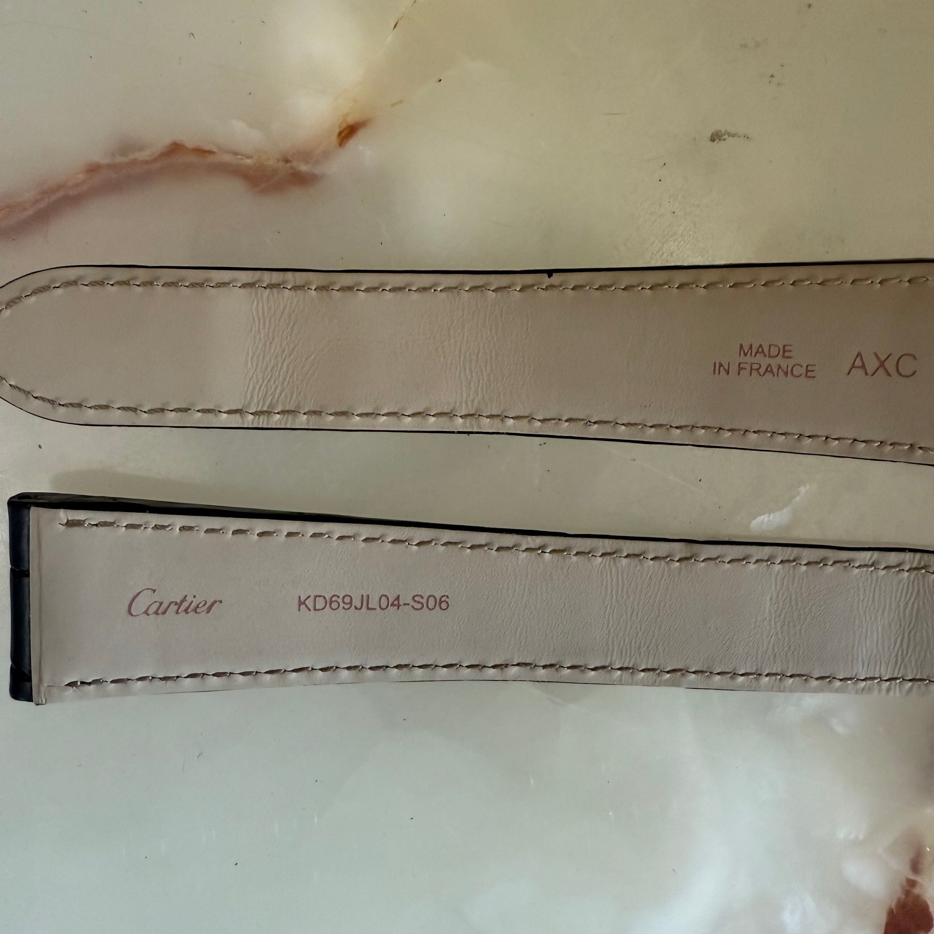 Authentic Cartier Black Alligator Watch Strap Band 22mm KD69JL04-S06