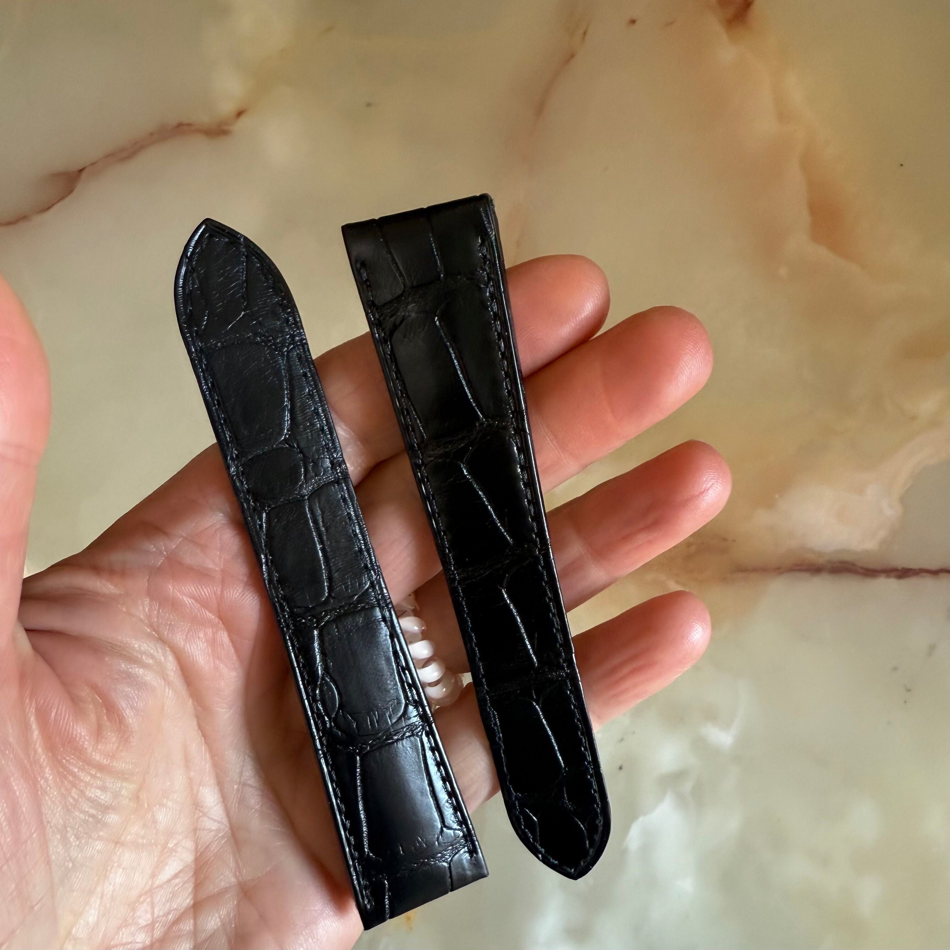 Authentic Cartier Black Alligator Watch Strap Band 22mm KD69JL04-S06